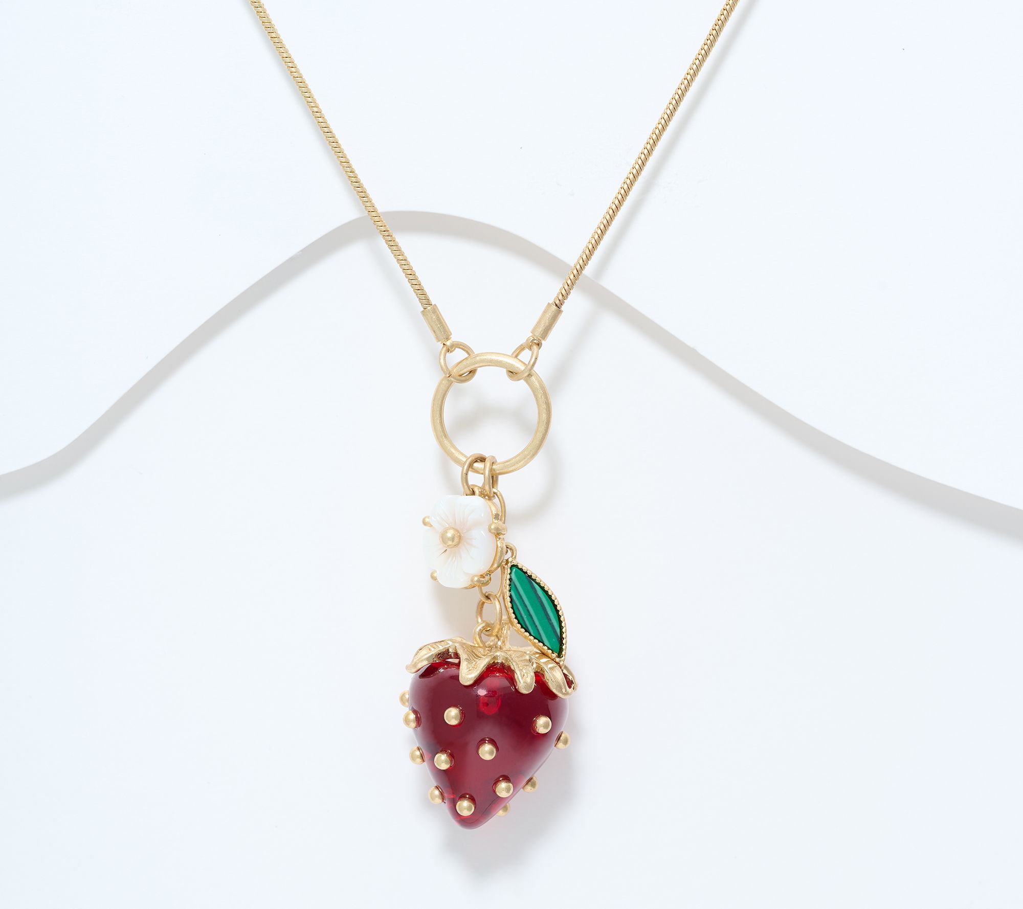 Patricia Nash Strawberry Pendant Necklace