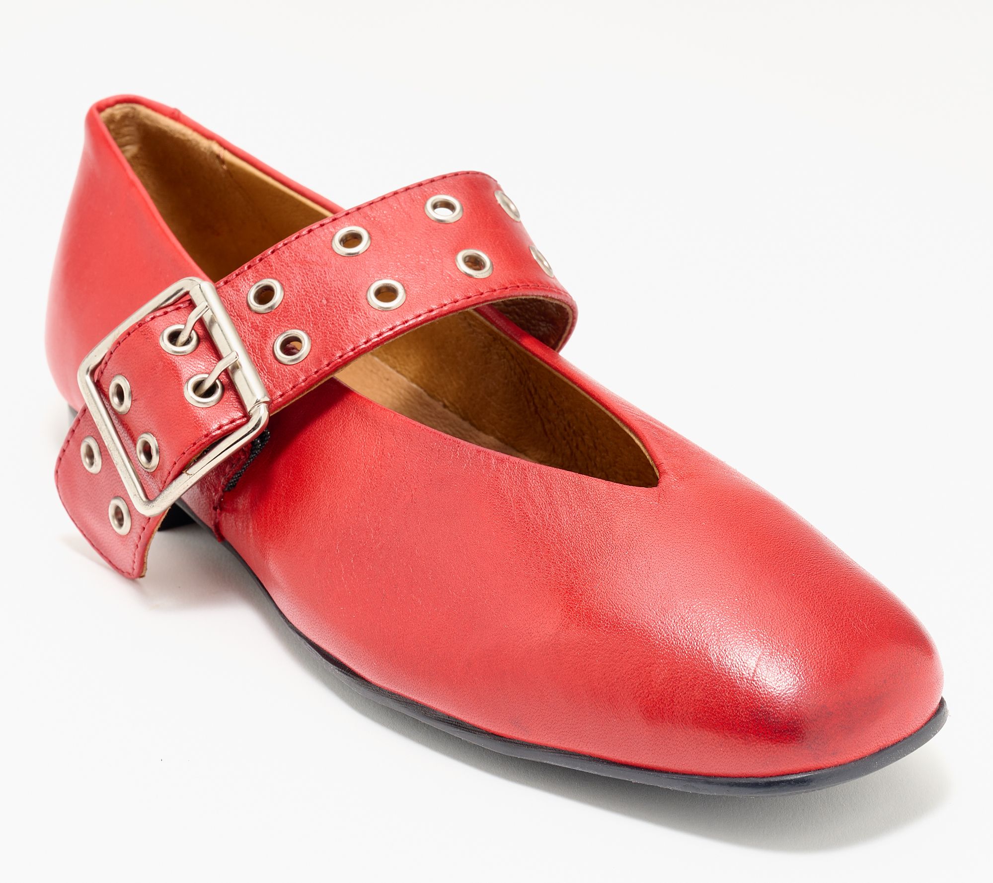 "As Is" Miz Mooz Leather Mary Jane Flats - Zephyr