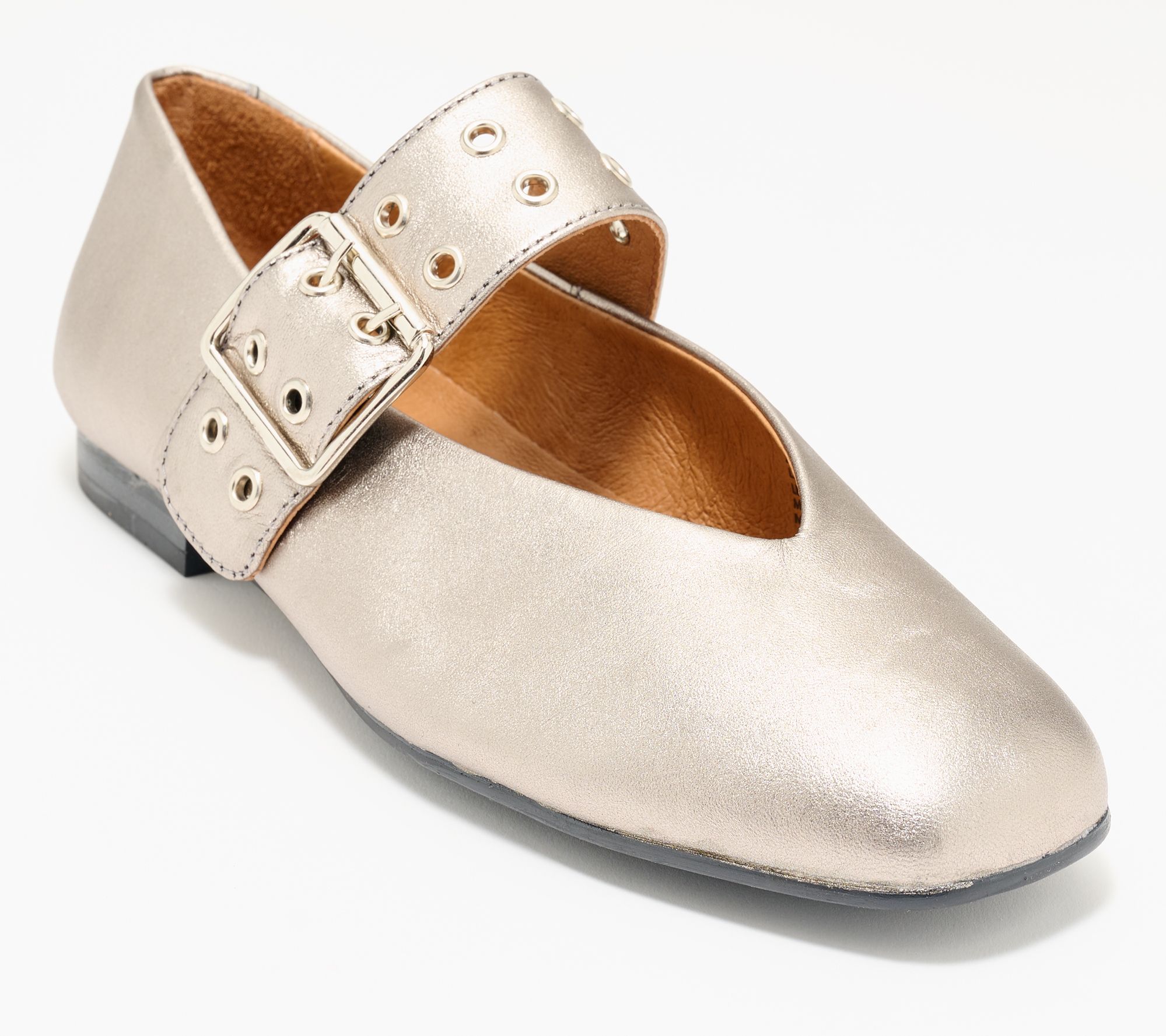 "As Is" Miz Mooz Leather Mary Jane Flats - Zephyr