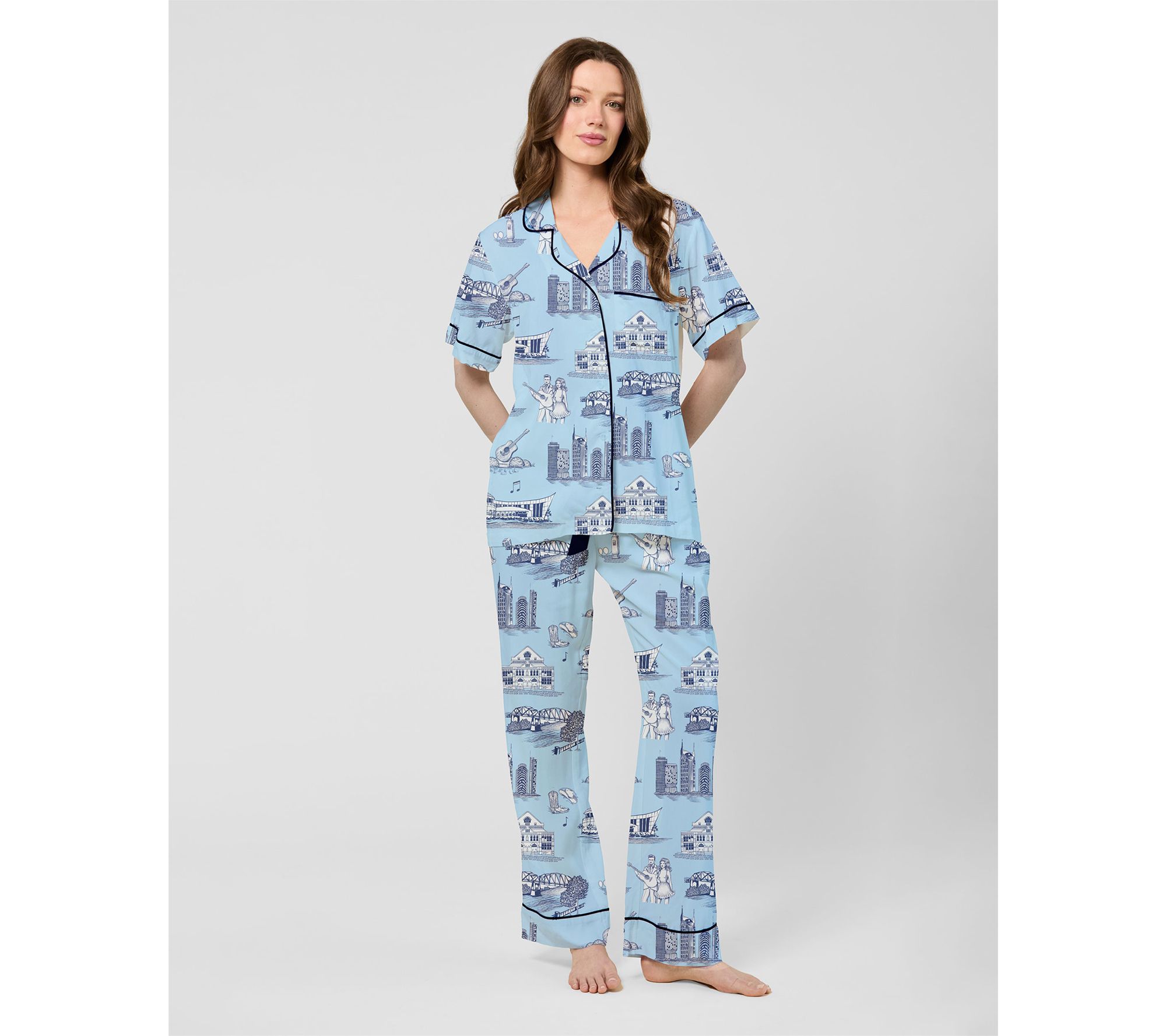 Katie Kime Nashville Toile Pajama Pants Set