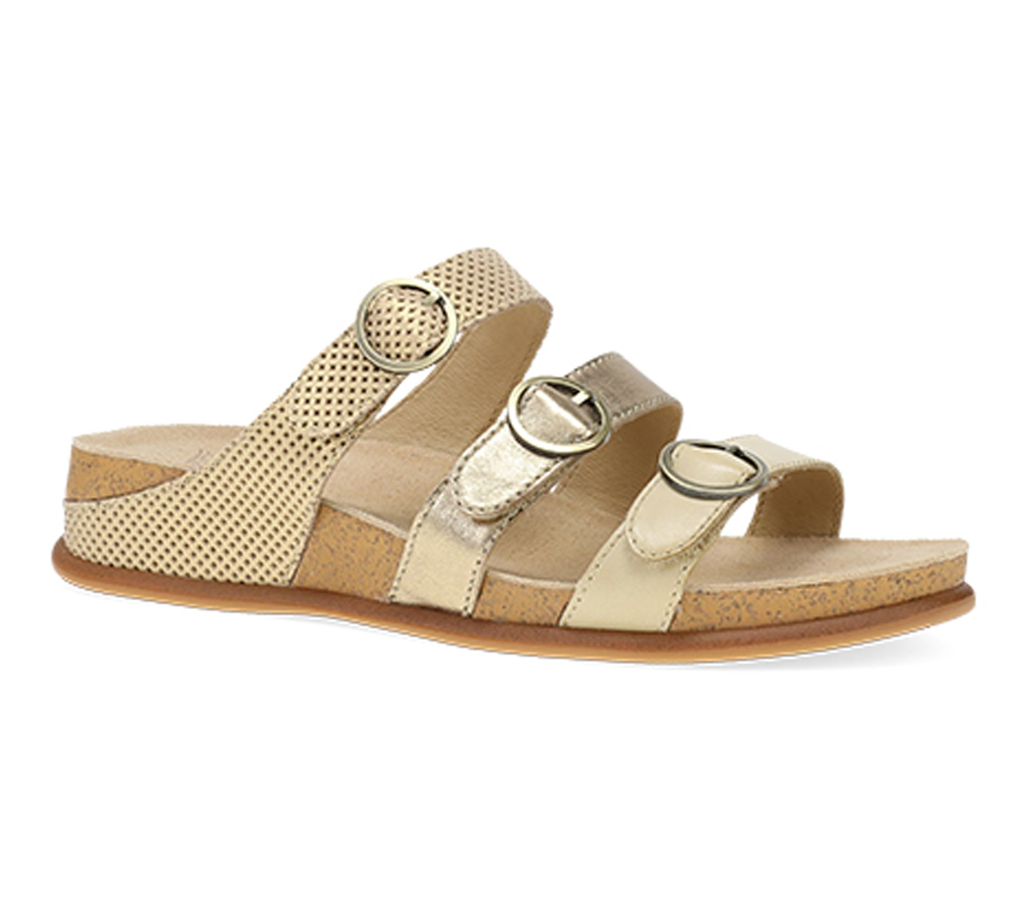 Dansko Campbell Gold Multi Leather Sandal