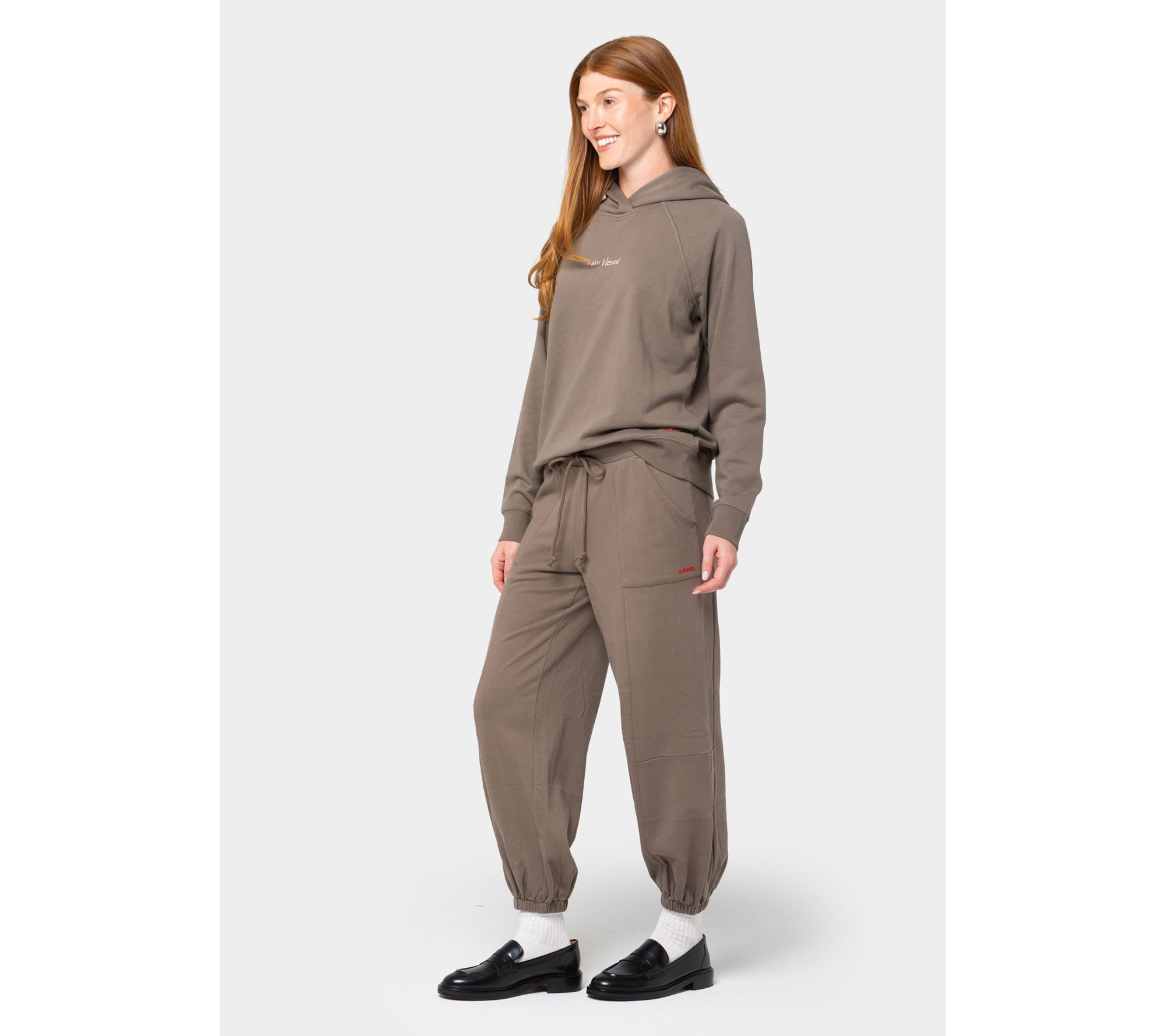 "As Is" Peace Love World Reg French Terry Pull-On Lantern Pants