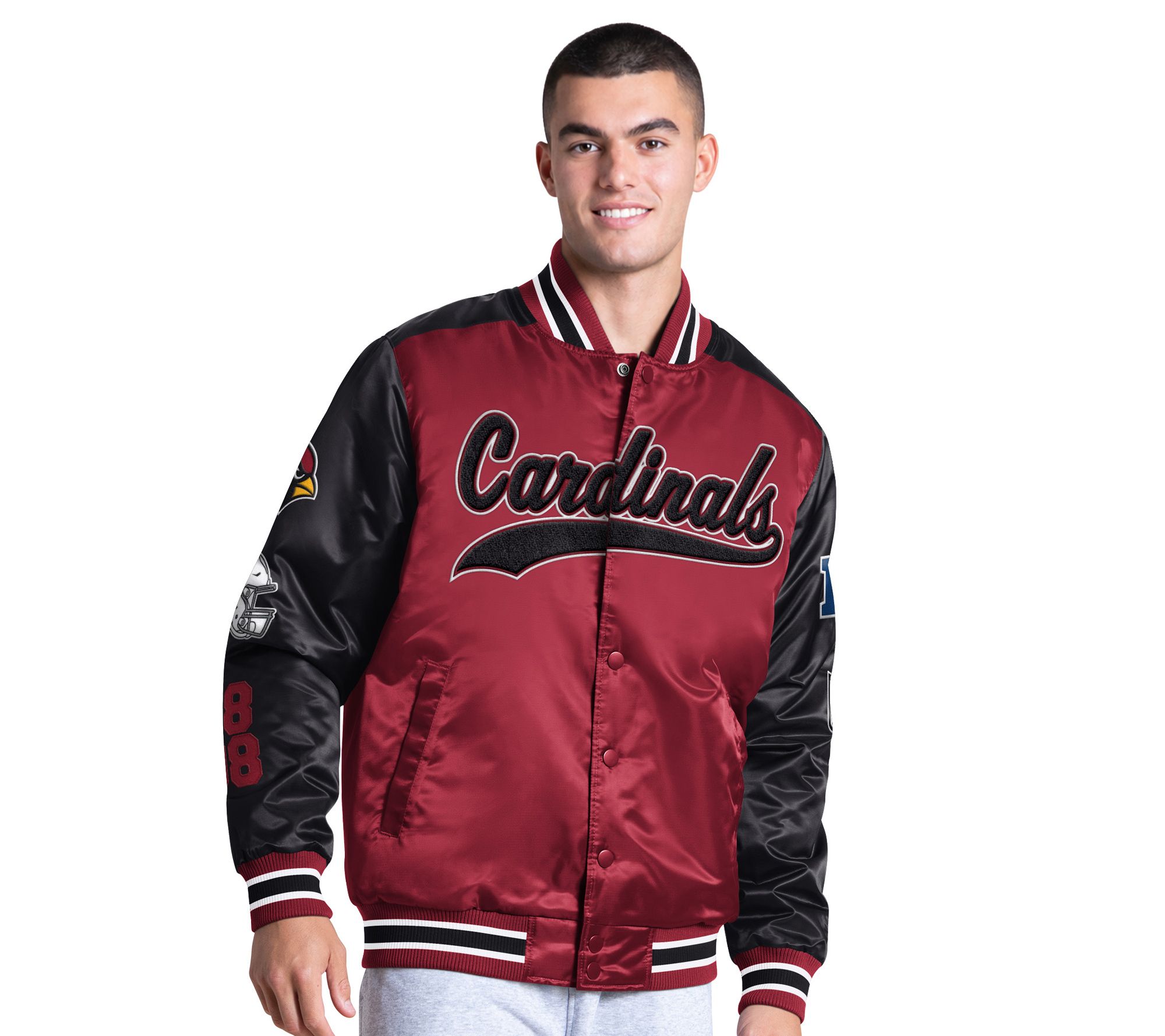  NFL Officially Licensed Starter Men's Satin Varsity Jacket