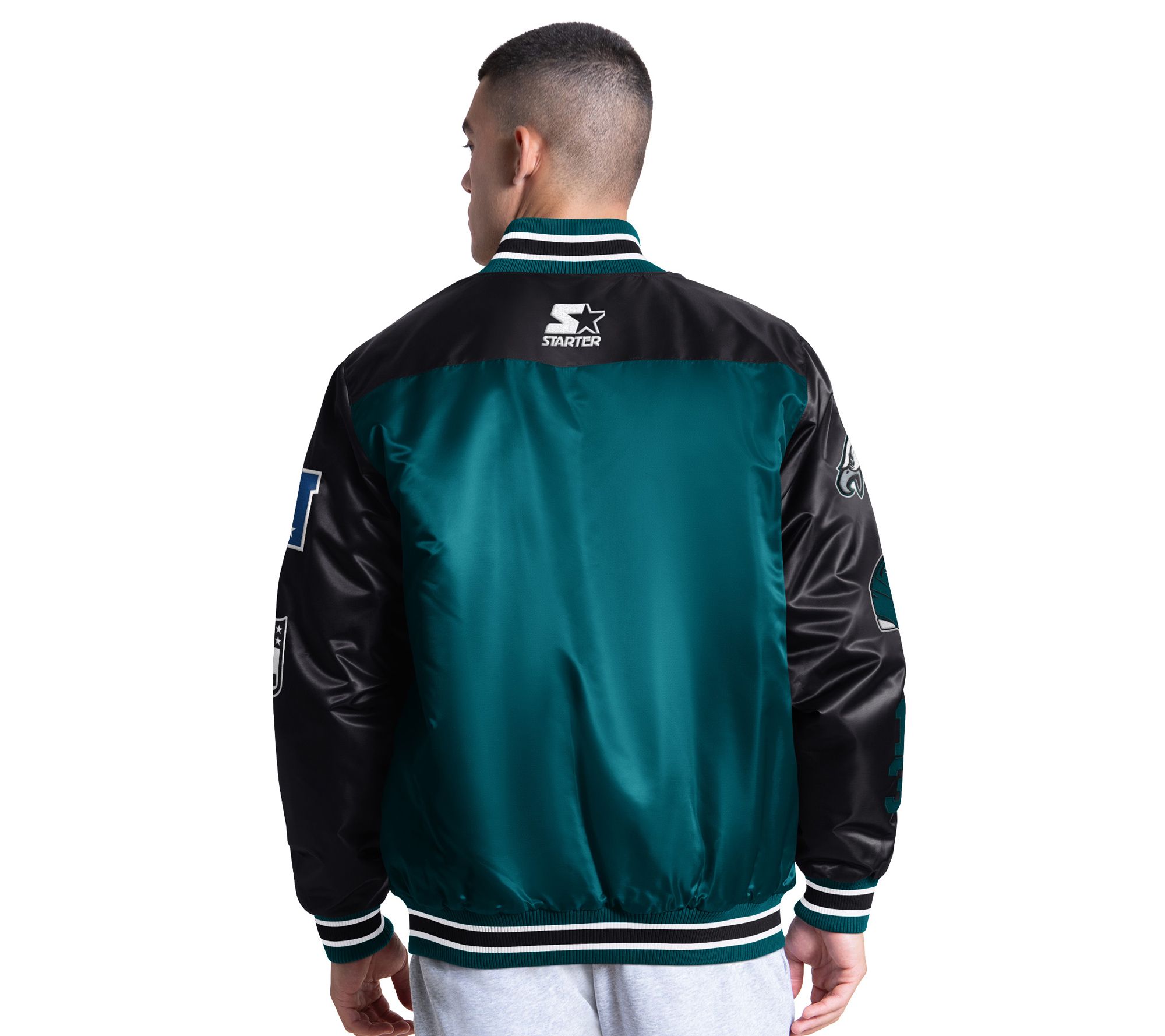 NFL Officially Licensed Starter Men's Satin Varsity Jacket | QVC