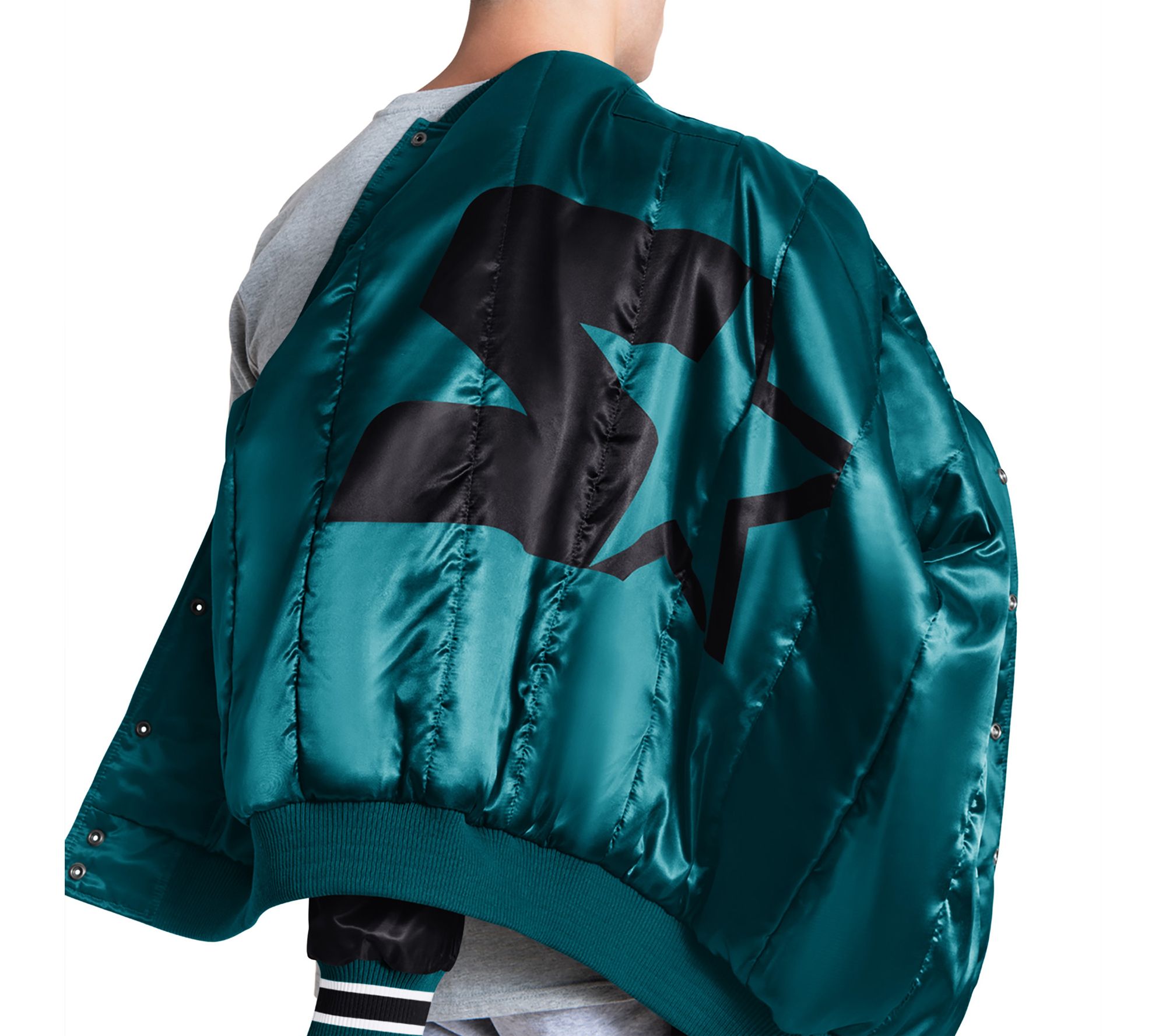 STARTER PRO LINE スターター プロライン NFL アメフトチーム NFL Officially Licensed Starter Men's Satin Varsity Jacket | QVC