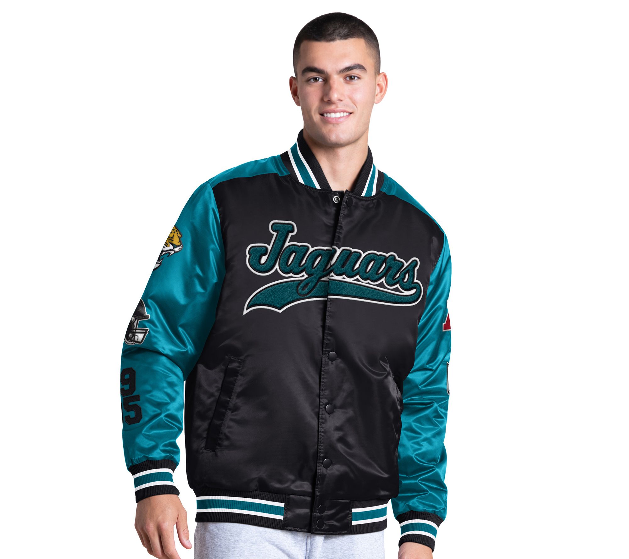 NFL Officially Licensed Starter Men's Satin Varsity Jacket