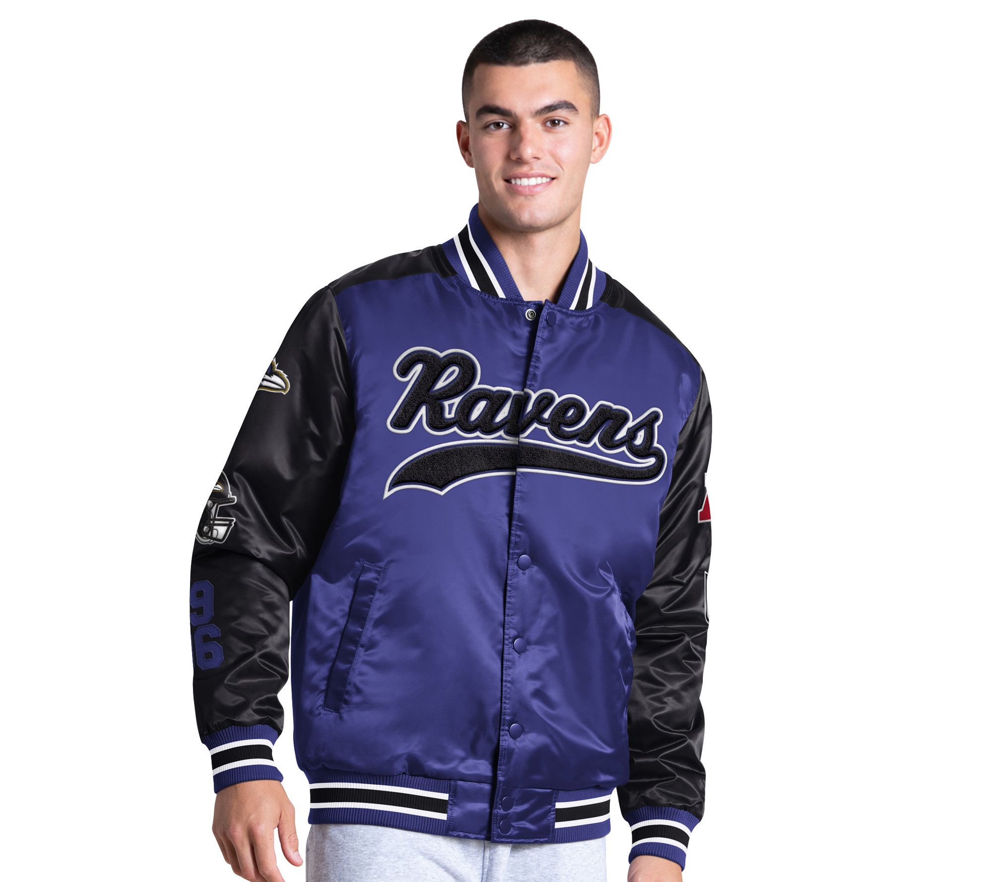 NFL Officially Licensed Starter Men's Satin Varsity Jacket