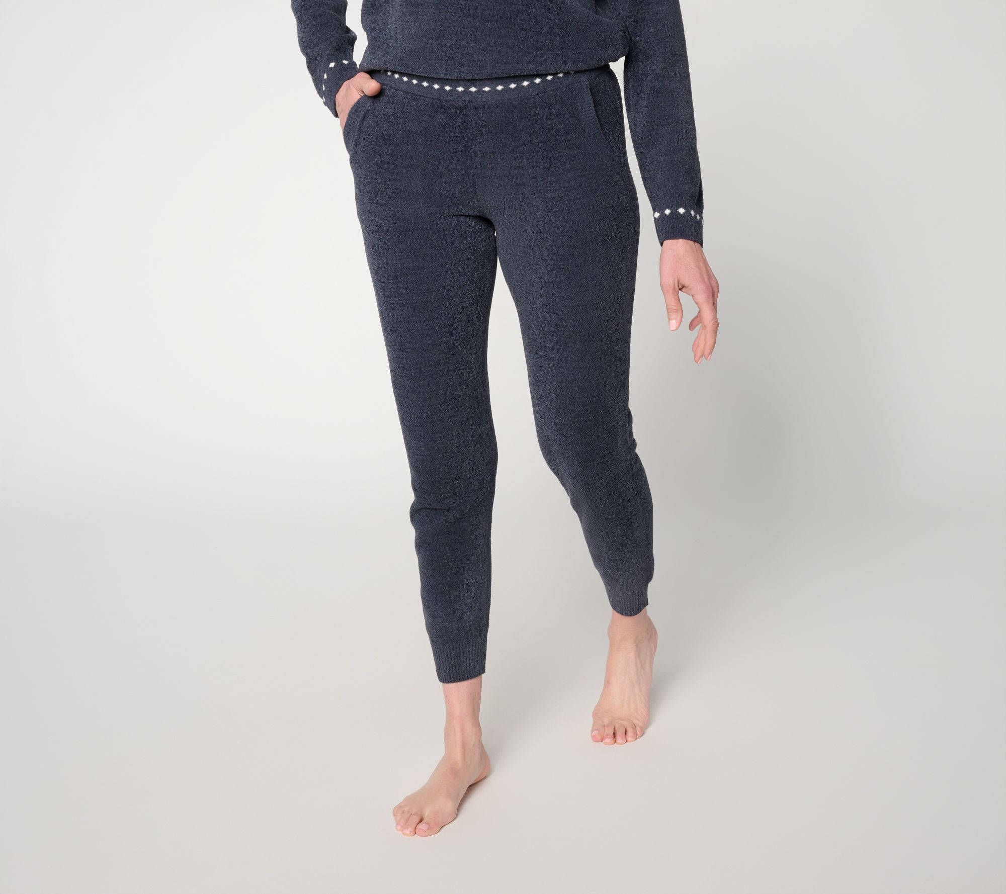 "As Is" Barefoot Dreams Petite CozyChic Ultra Lite Mini Diamond Jogger