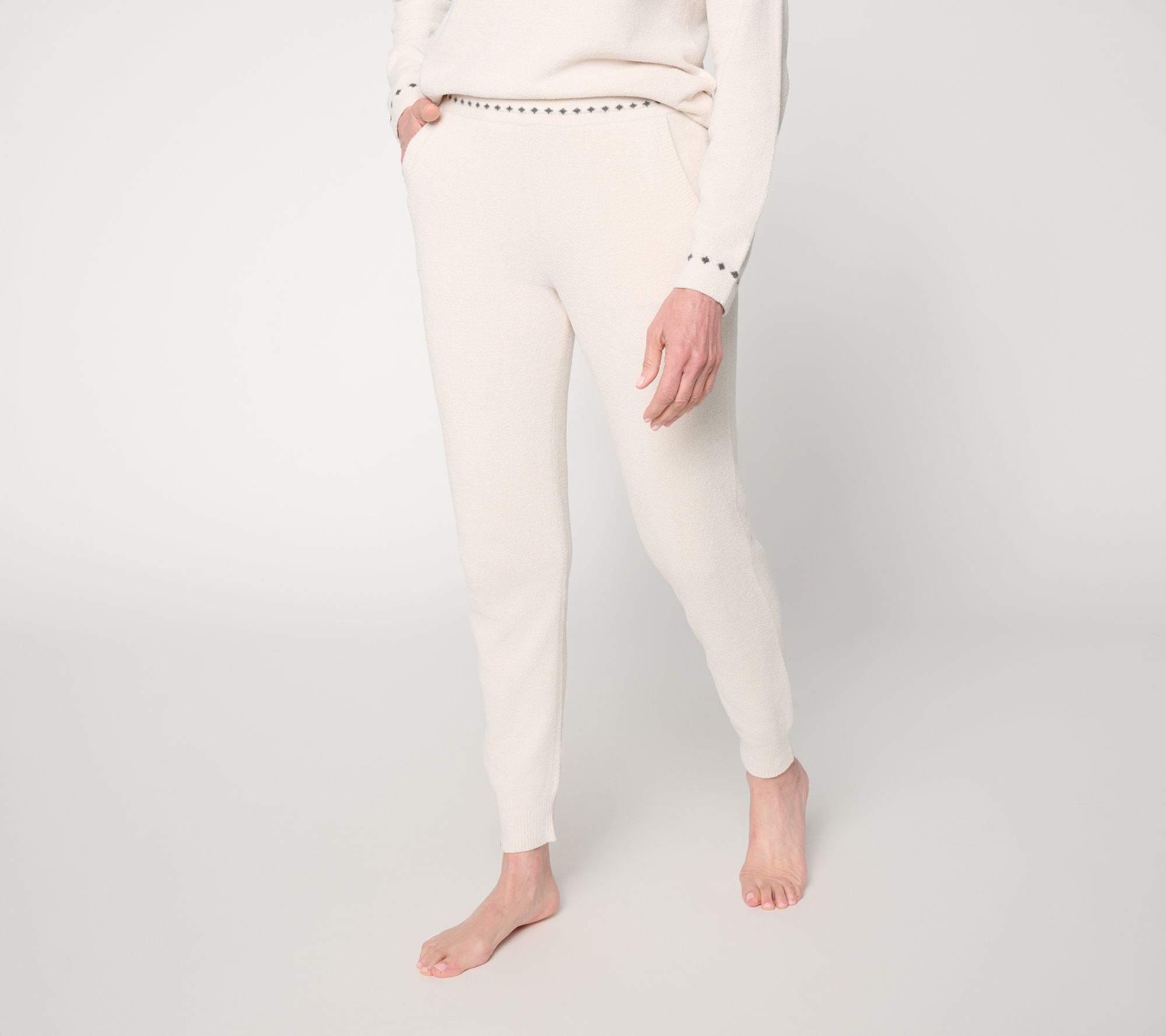 "As Is" Barefoot Dreams Petite CozyChic Ultra Lite Mini Diamond Jogger