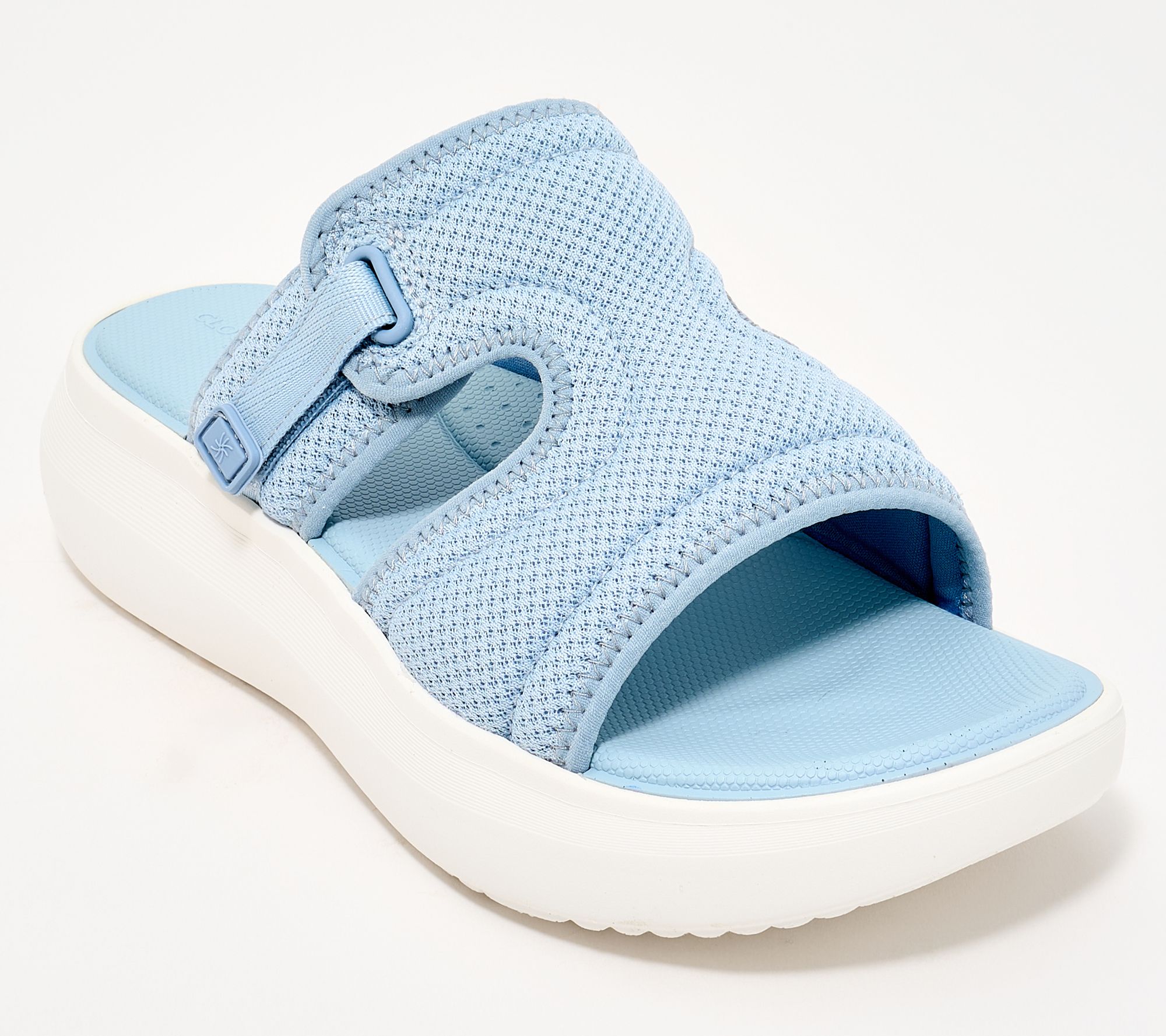 "As Is" Clarks Cloudsteppers Slide Sandals- Solevana Mist