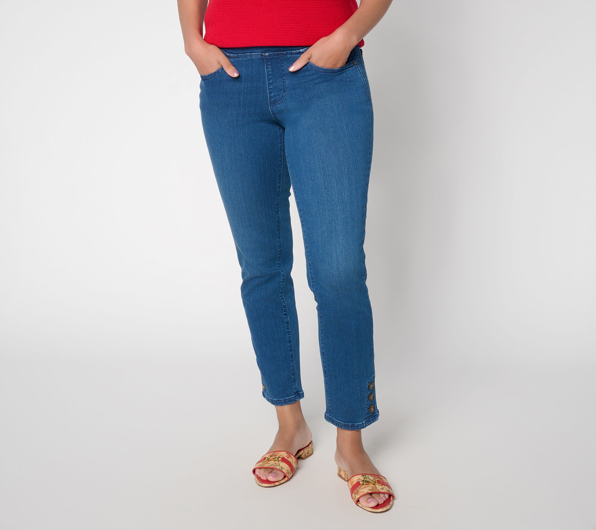"As Is" Belle by Kim Gravel Regular Denim TripleLuxe Ankle Jean
