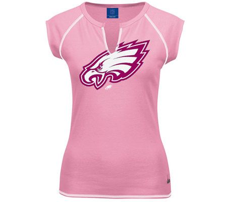 NFL Philadelphia Eagles Women's Ditto Split Neck T-Shirt 