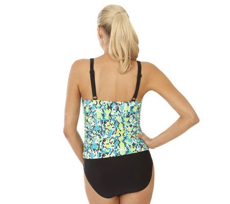 Ocean Dream Signature Cobra Shirred 1-Piece Swimsuit - QVC.com