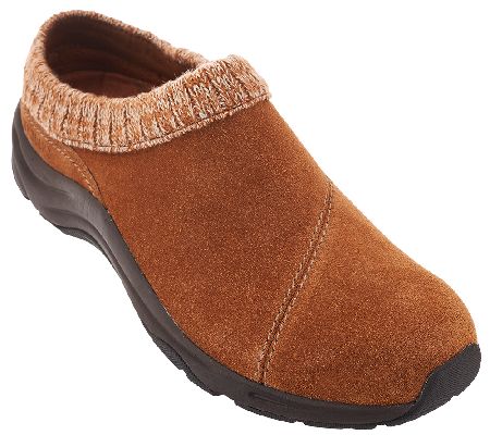 Water-Resistant Clogs with Knit Collar 
