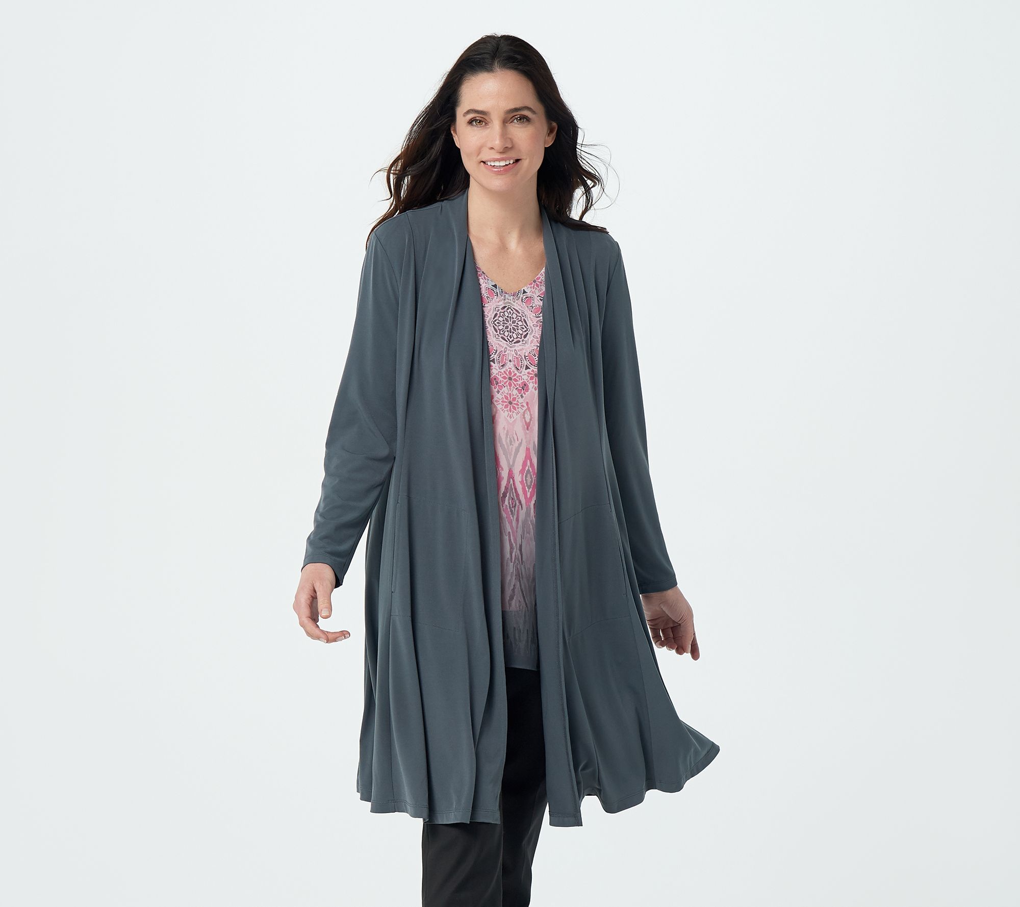 Every Day by Susan Graver Regular Liquid Knit Duster Cardigan 