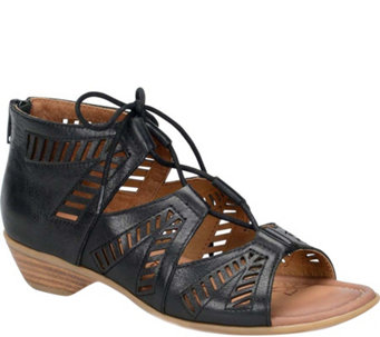 Comfortiva Lace Up Leather Sandals - Riley - A357322