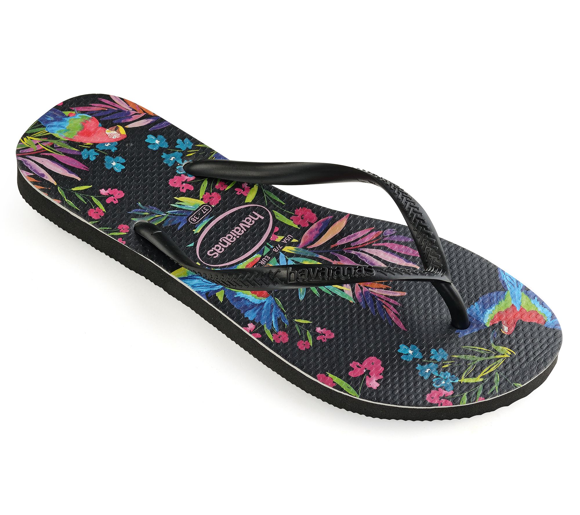 Havaianas Flip Flop Sandals - Slim Tropical Floral - QVC.com