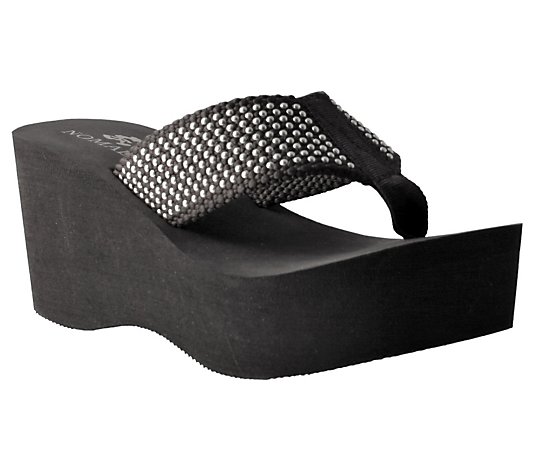 Nomad Slip-On Studded Thong Sandals - Tiki