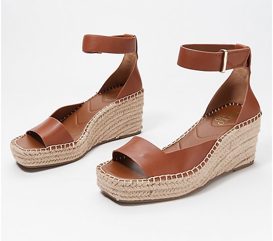 "As Is" Franco Sarto Espadrille Wedges with Ankle Strap