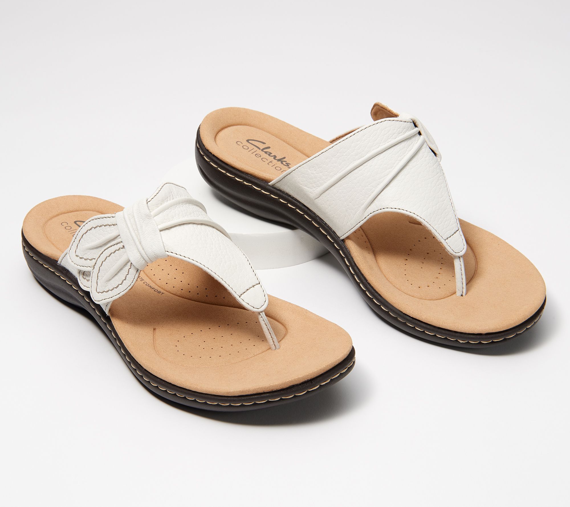 død psykologisk historie Clarks Collection Knotted Bow Thong Sandals -Laurieann Rae - QVC.com