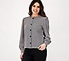 Girl With Curves Button Front Ponte Jacket