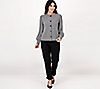 Girl With Curves Button Front Ponte Jacket, 2 of 3