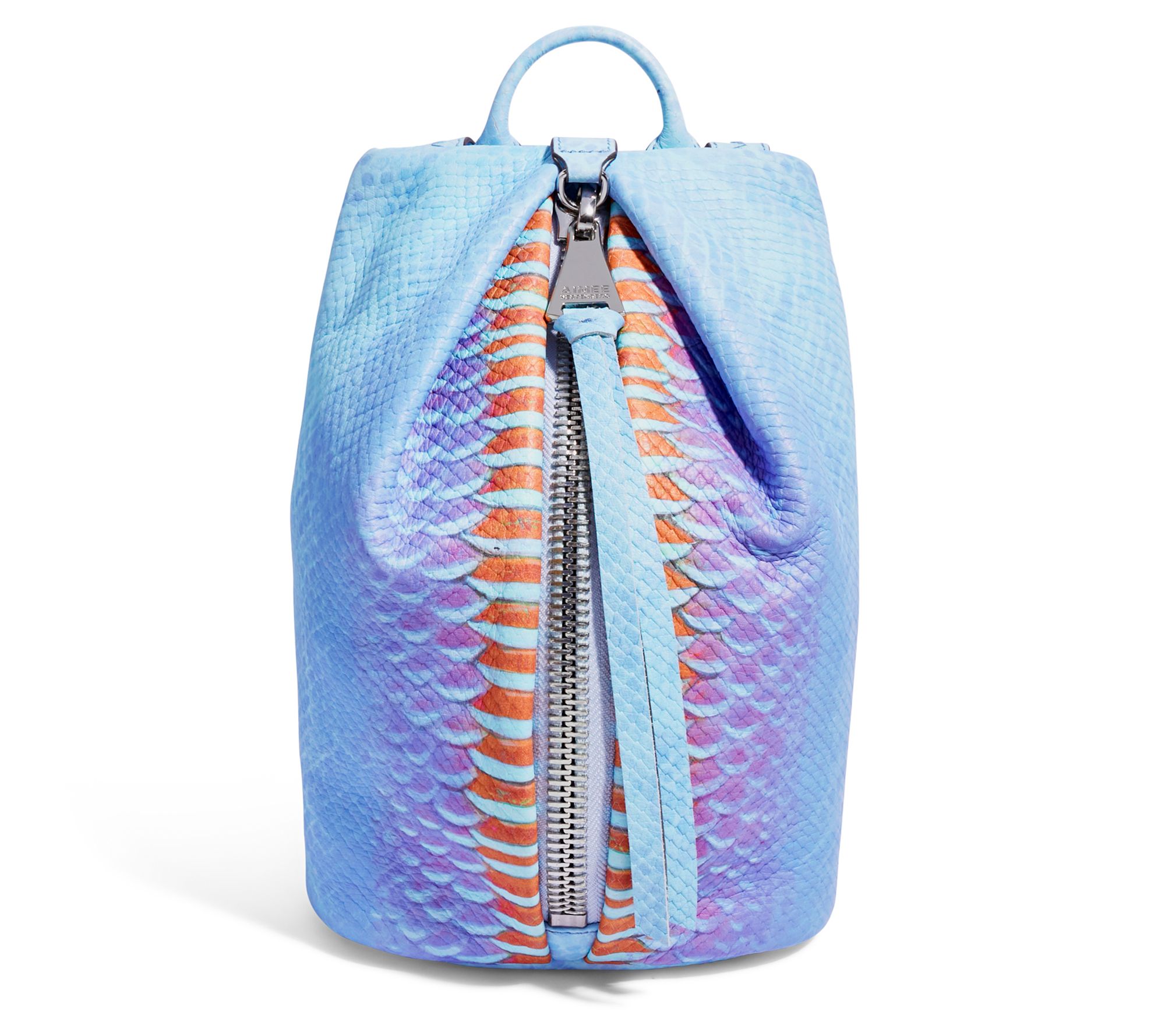 Aimee Kestenberg Woodside Velvet Backpack Blue Gold Zipper Rare Stardust Bali Novelty Backpack Designer Leather Handbag For  main image 4