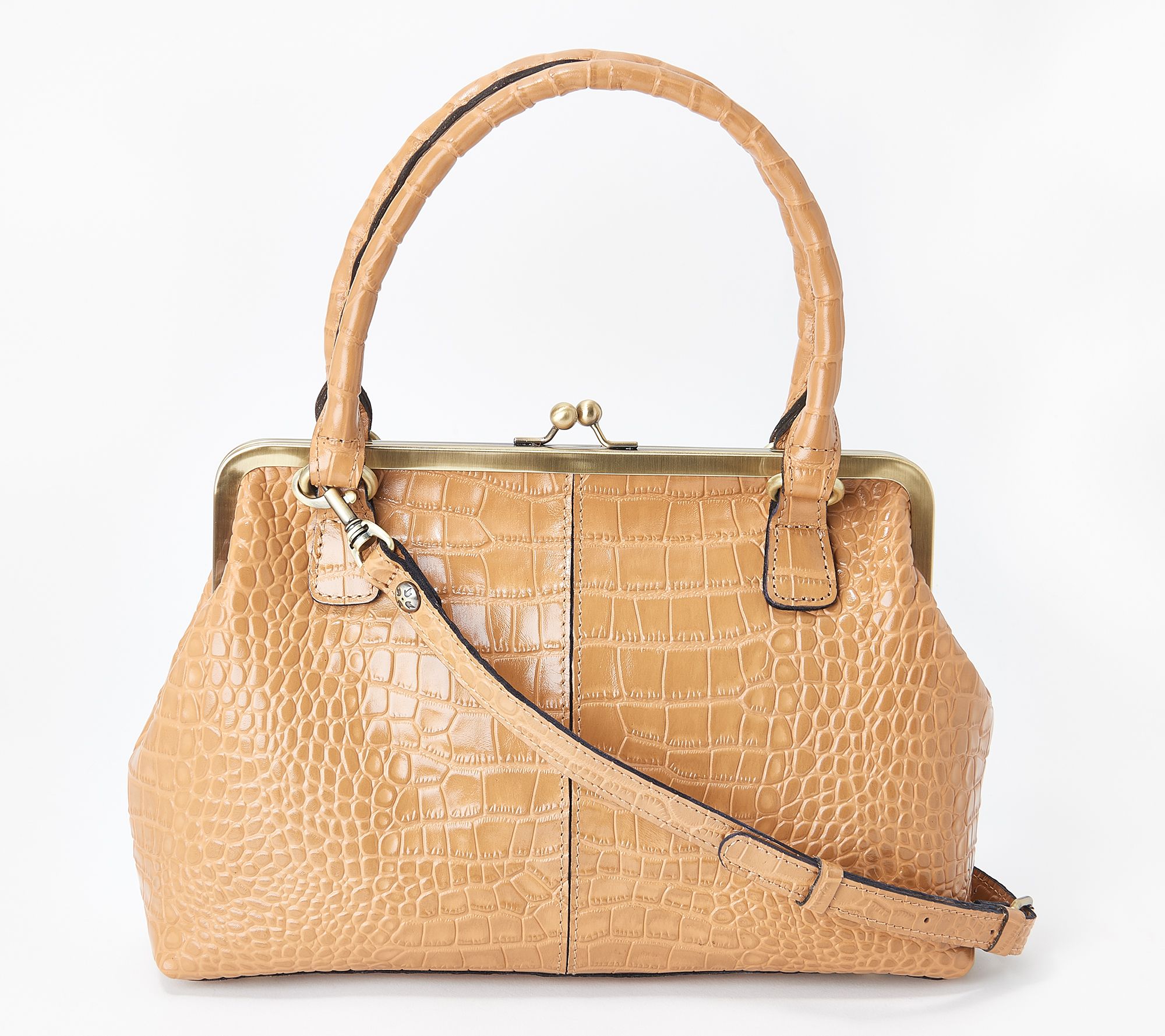 S-ZONE Genuine Leather Shoulder Bag for Women Hobo Purse Handbag Crocodile  Pattern Zipper Small Classic