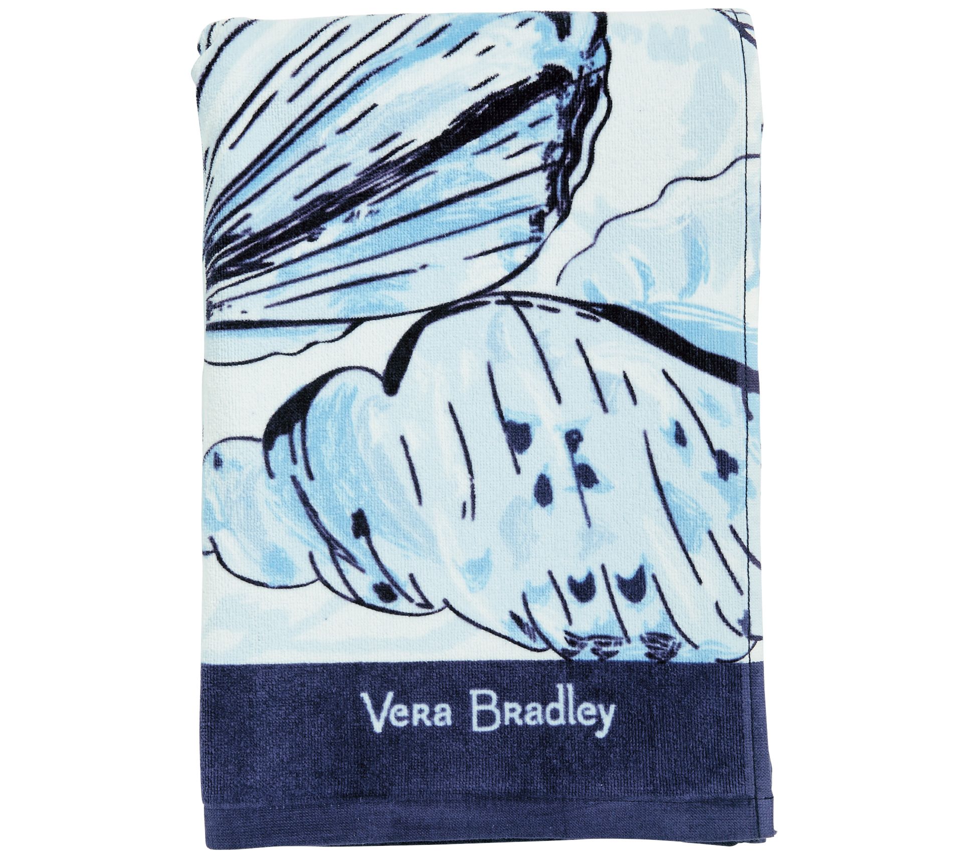 Vera Bradley Beach Towel - Morning Shells Blue