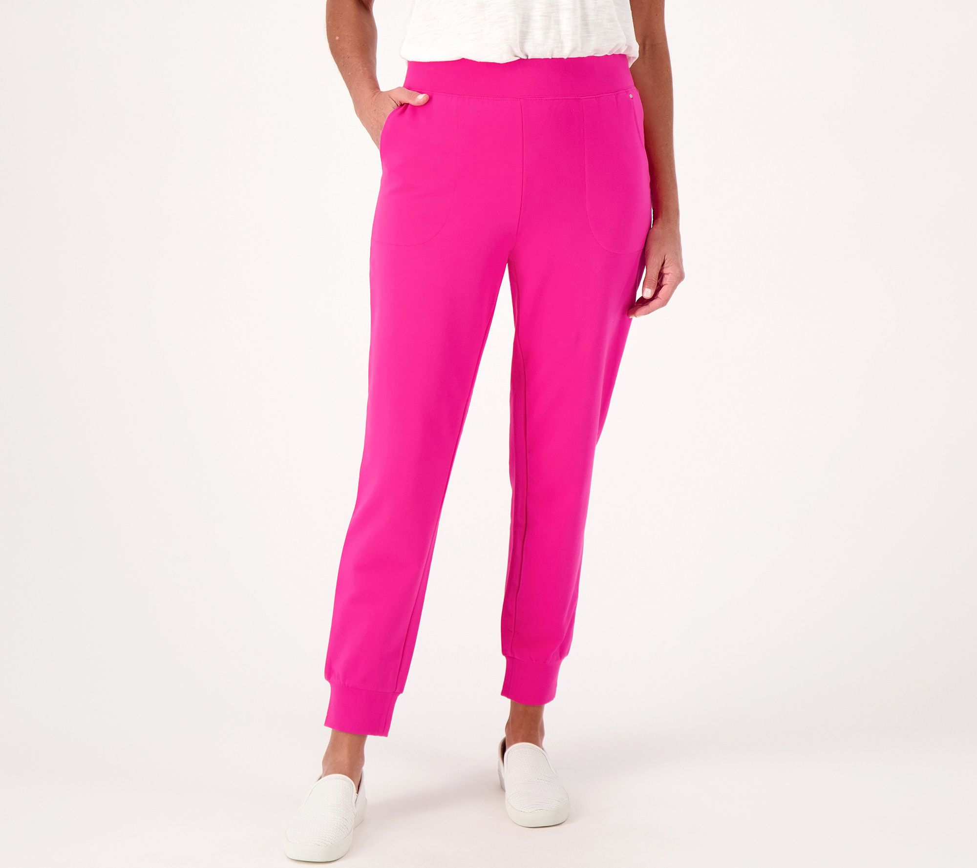 Sport Savvy Petite All Day French Terry Pull On Jogger - QVC.com