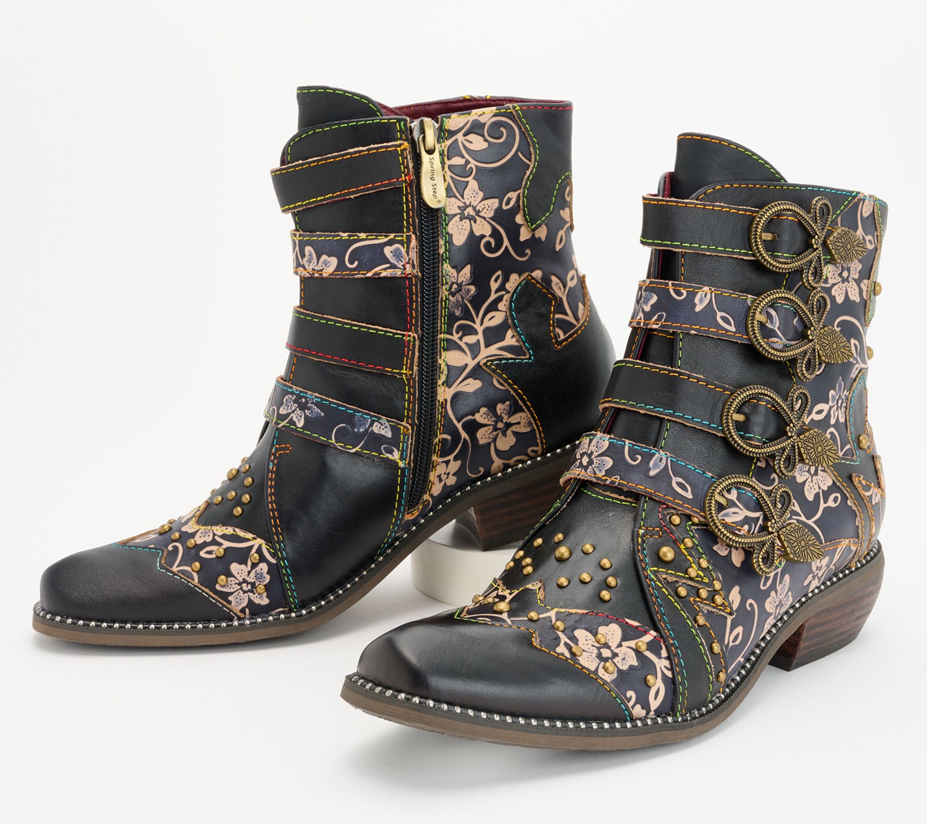 L'Artiste by Spring Step Leather Ankle Boots - Rodeha