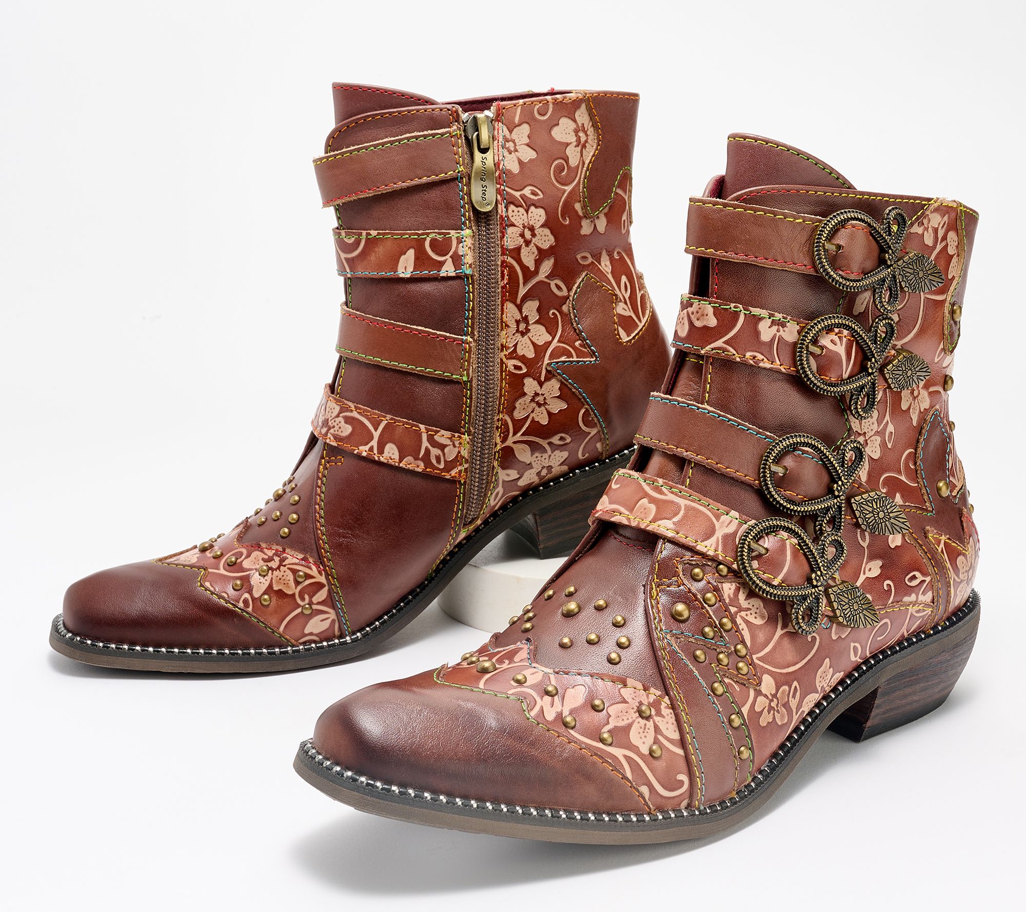 L'Artiste by Spring Step Leather Ankle Boots - Rodeha