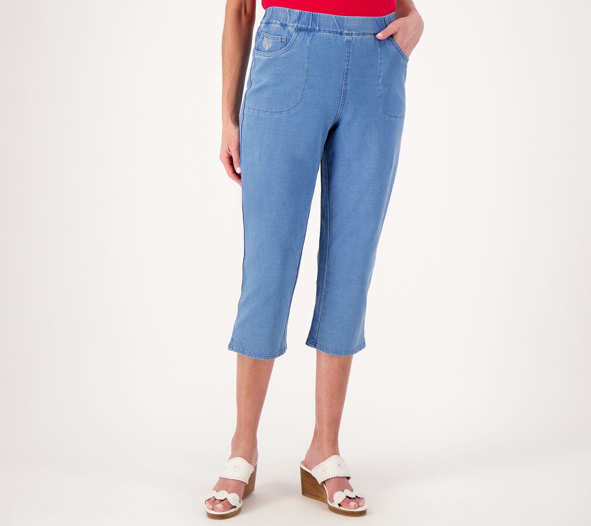 "As Is" Quacker Factory DreamJeanne Capri Pants