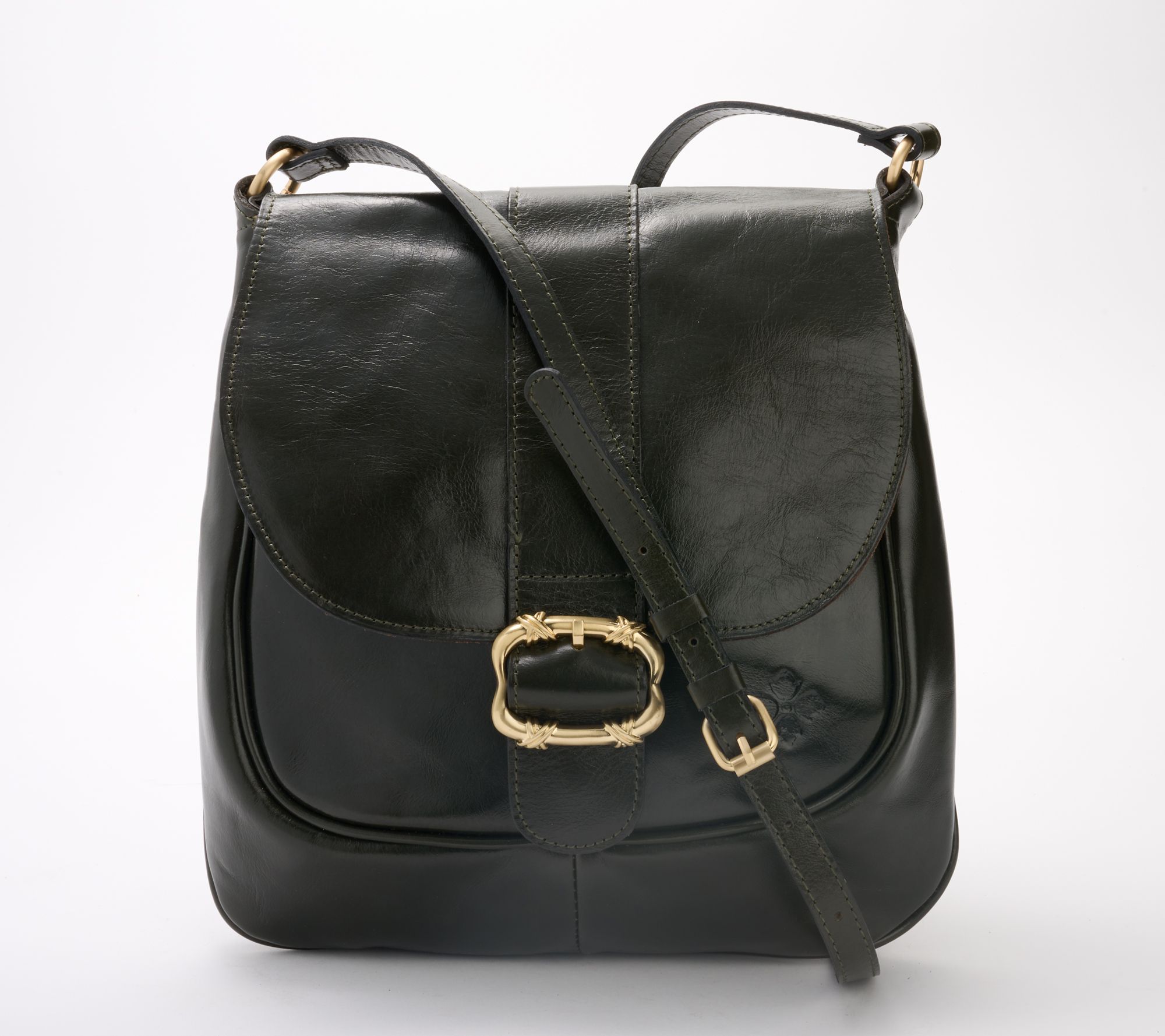 "As Is" Patricia Nash Roana N/S Belted Leather Crossbody