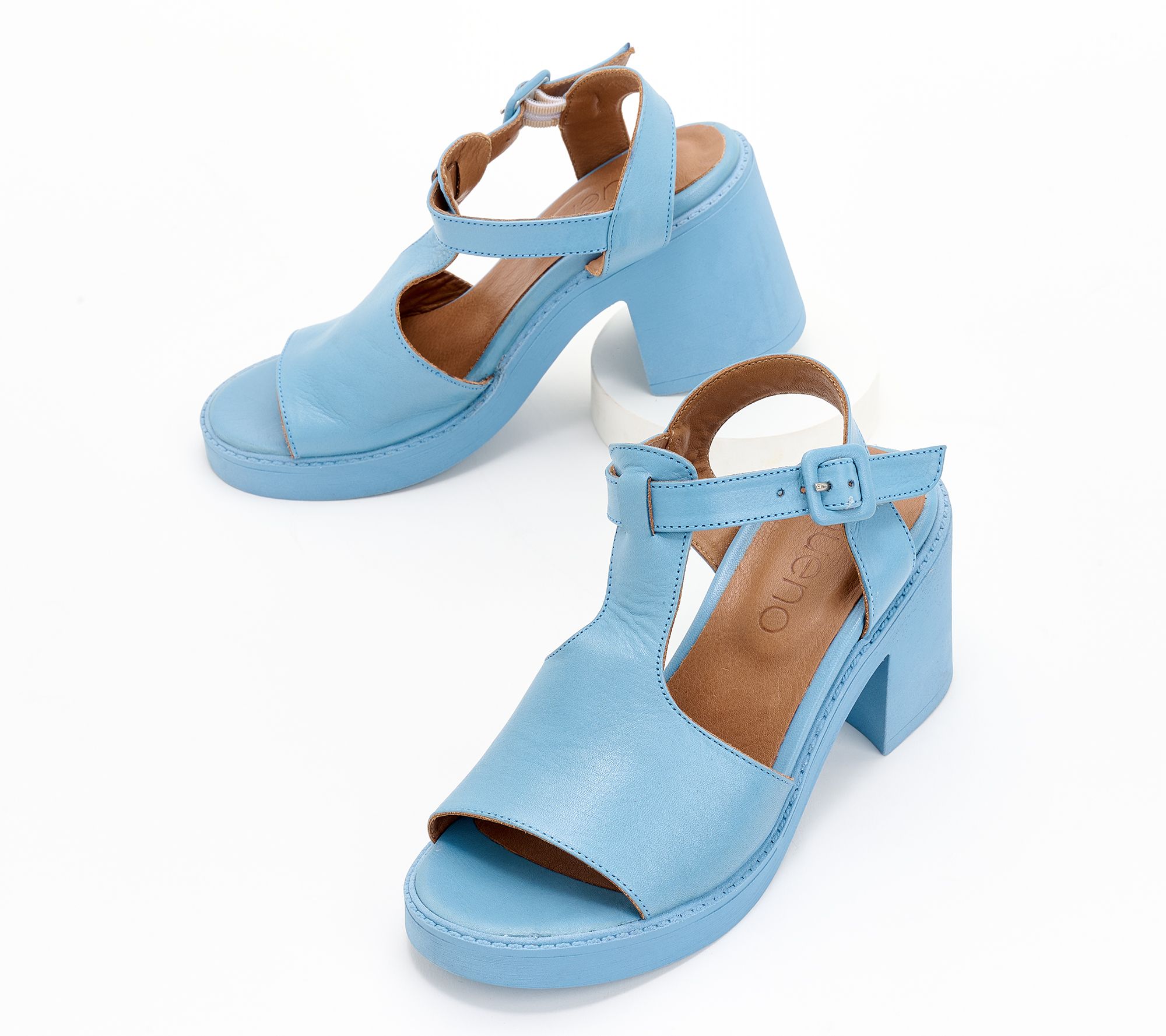 Bueno Leather Heeled Sandals - McKenzie