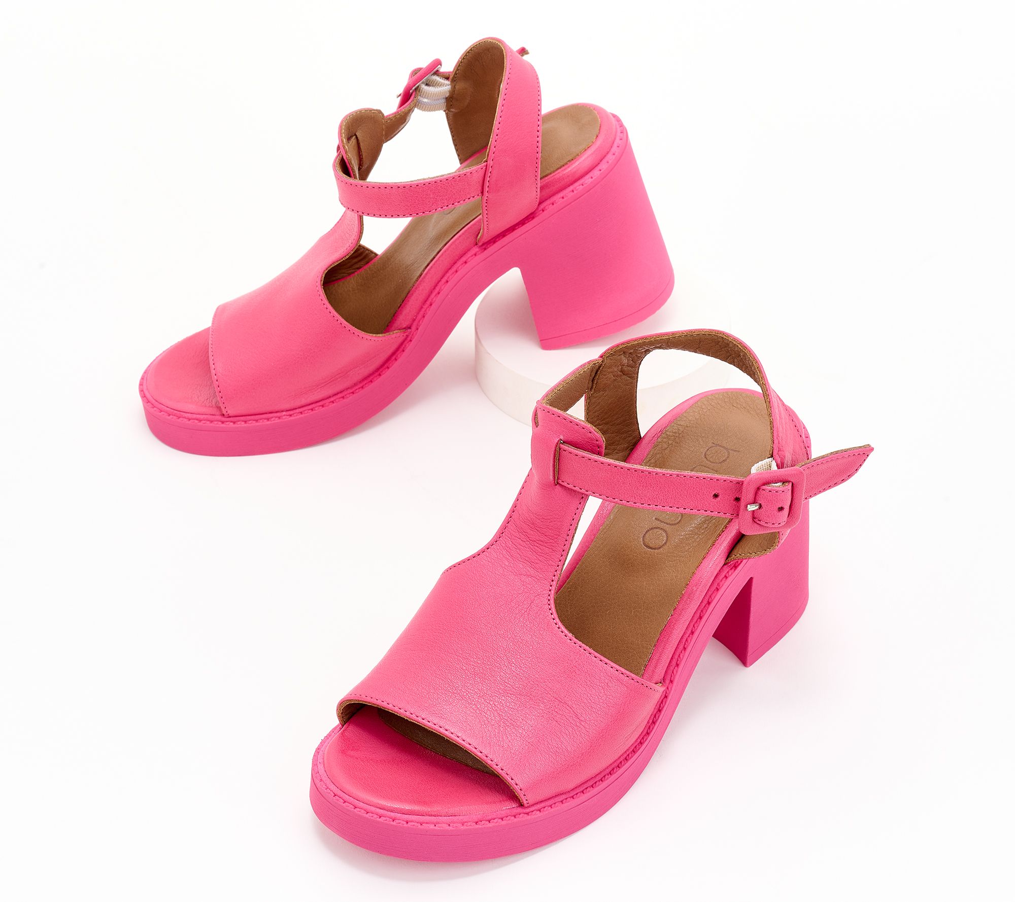 Bueno Leather Heeled Sandals - McKenzie