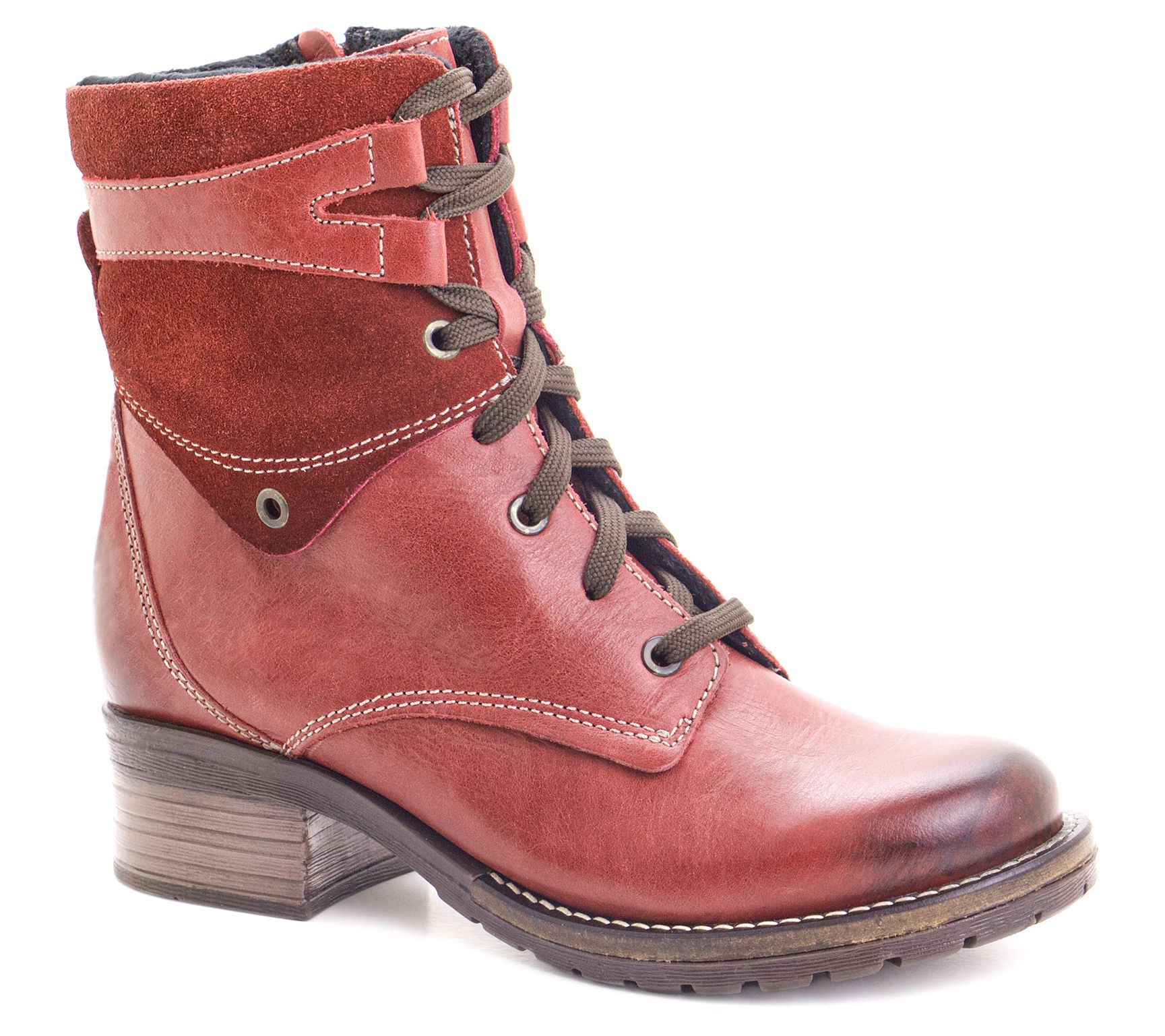 Dromedaris Lace-up Ankle Boots - Kara Suede