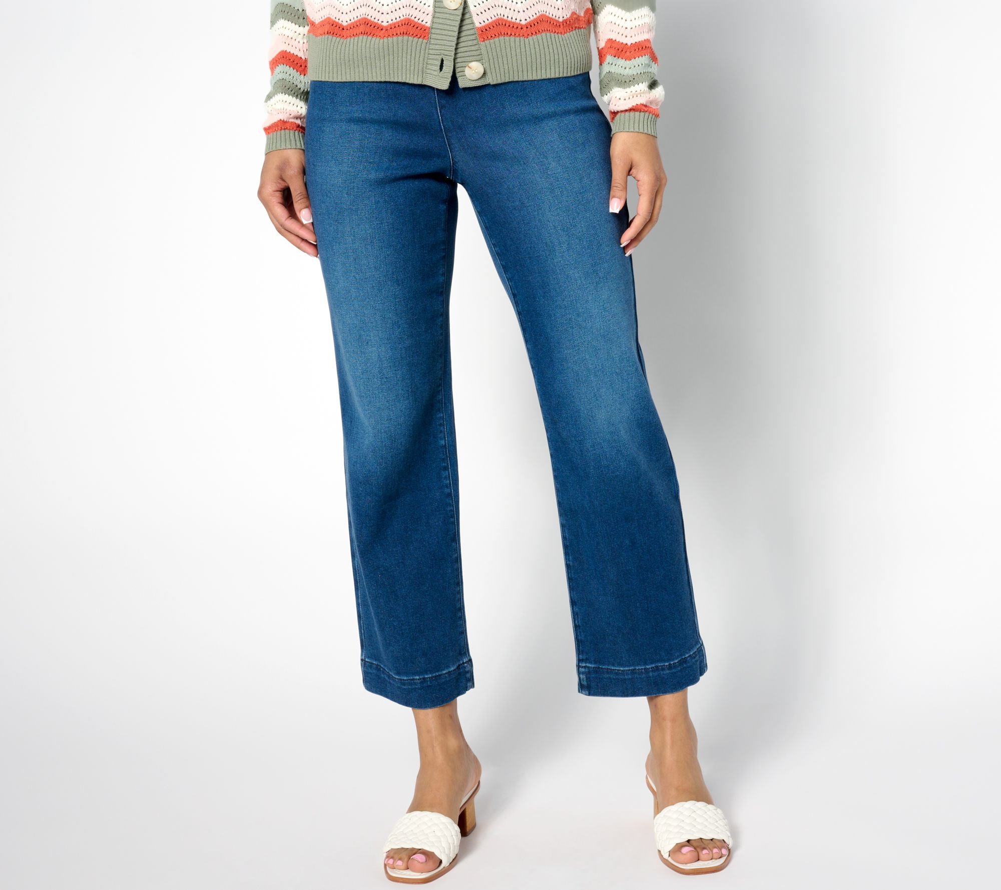 Margot Girlfriend Jeans In Petite With Roll Cuffs - Quinta Blue | NYDJ