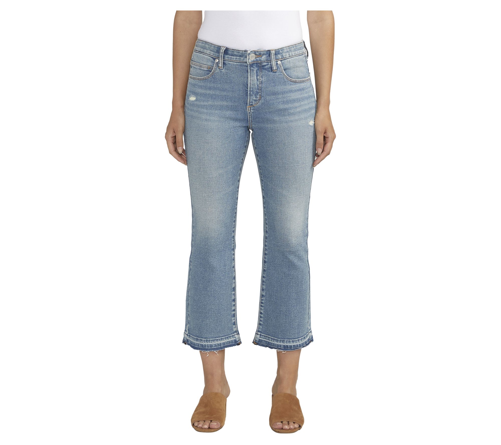 Eloise Mid Rise Bootcut Crop Jeans