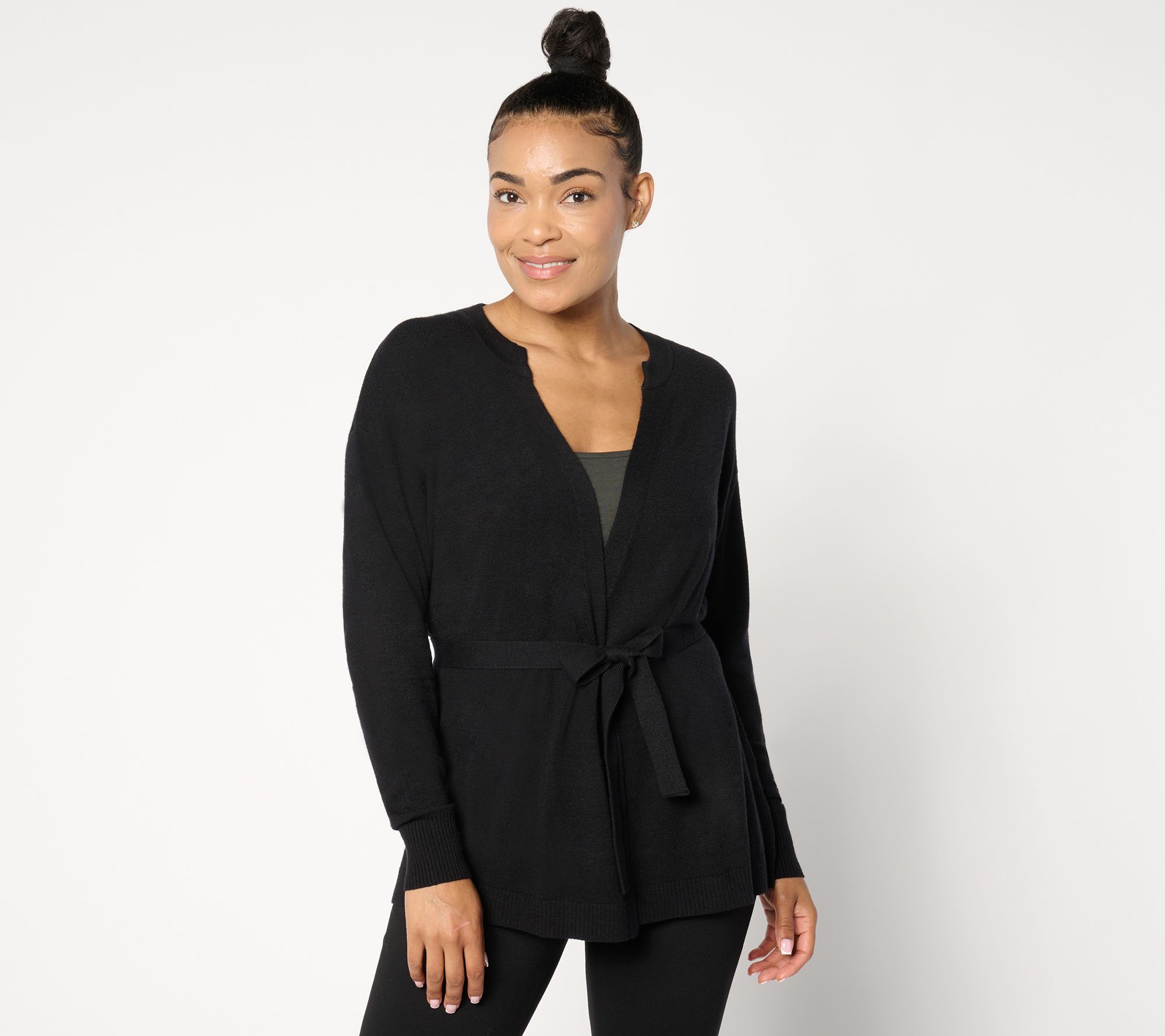 BEAUTIFUL by Lawrence Zarian Wrap Front Belted Cardigan