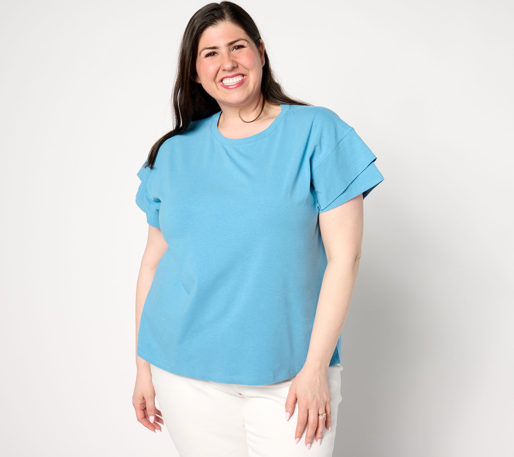 "As Is" zuda Cotton Linen Fashion Basic Tee