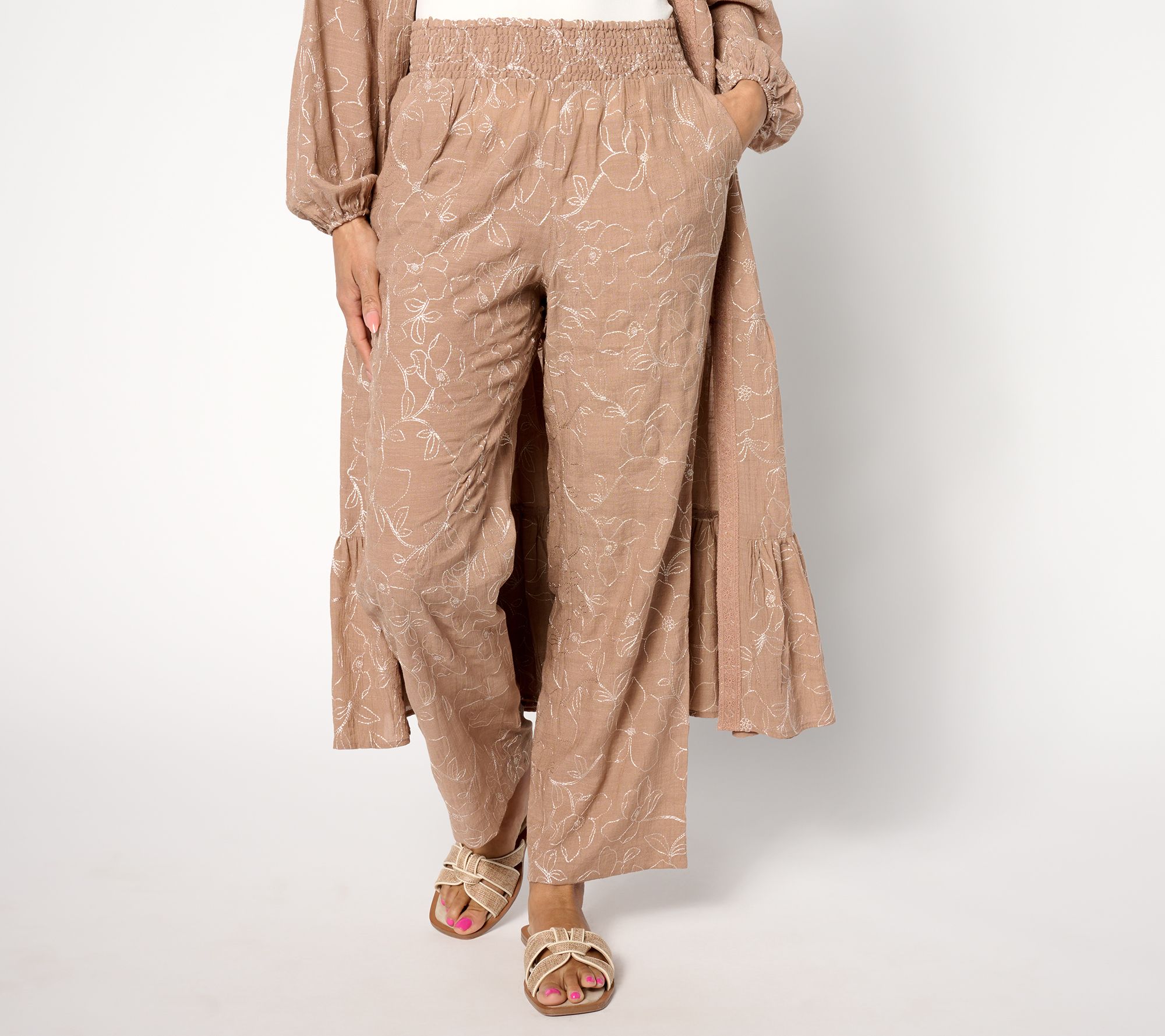 "As Is" Isaac Mizrahi Live! Petite Bridgehampton Pull On Pants