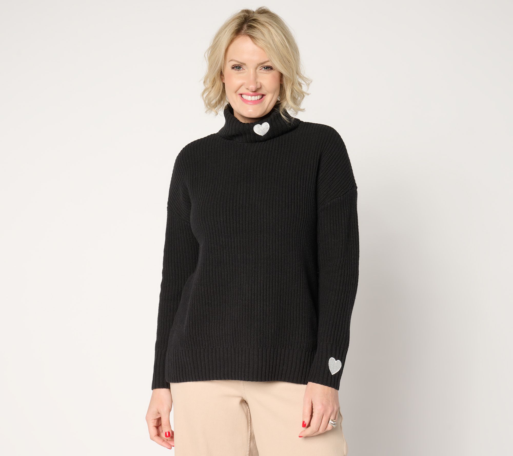 Belle by Kim Gravel Sprinkled with Love Shaker Knit Turtleneck