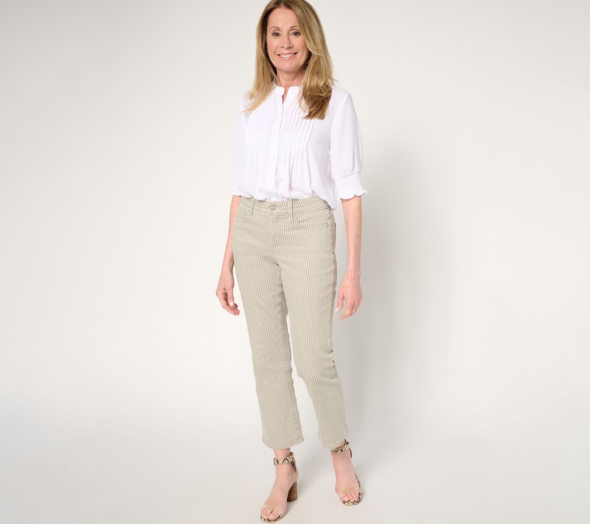NYDJ Ellison Straight Leg Ankle Jean with Cool Embrace - QVC.com
