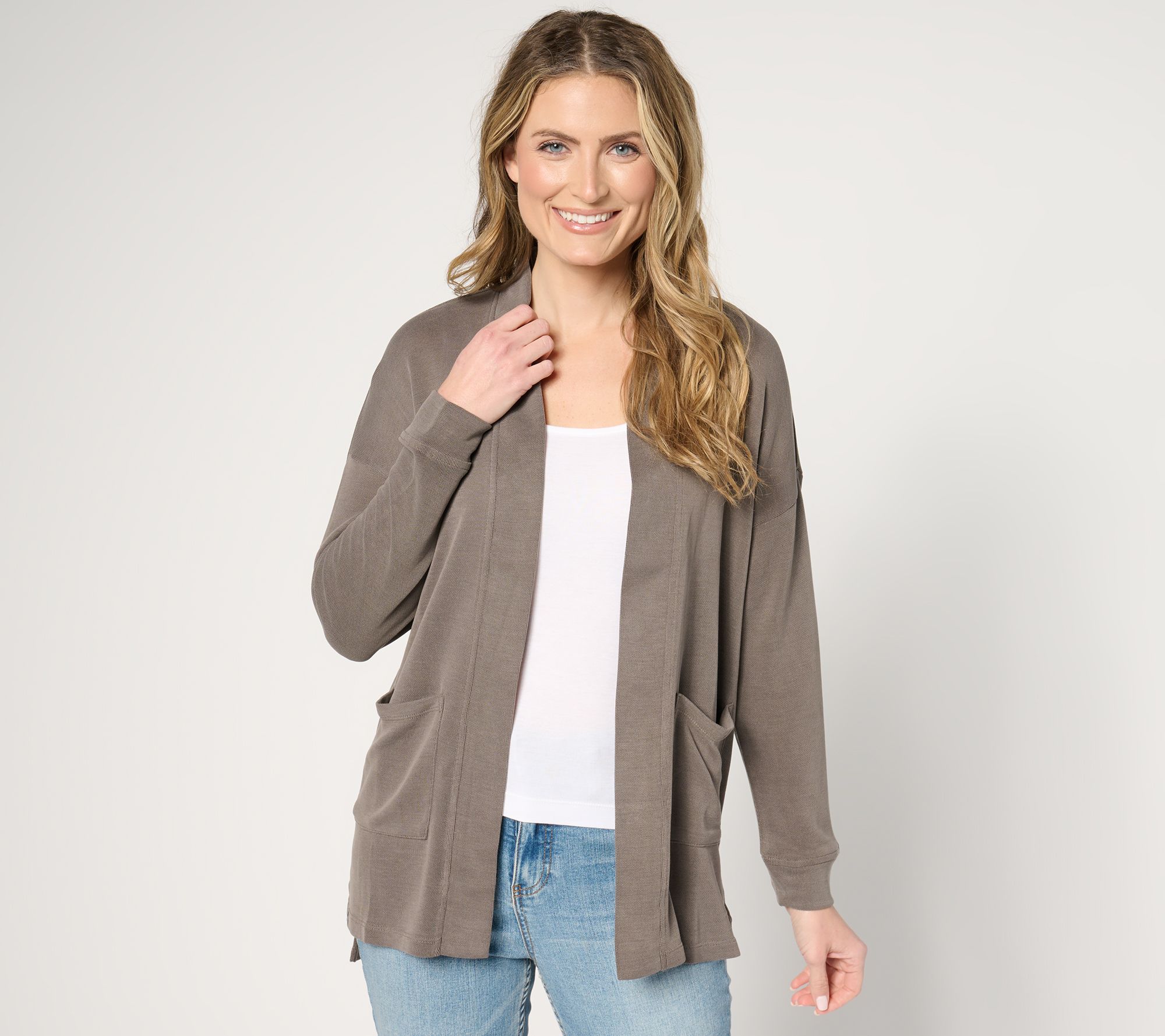 "As Is" Barefoot Dreams Sand Washed Knit Cardi