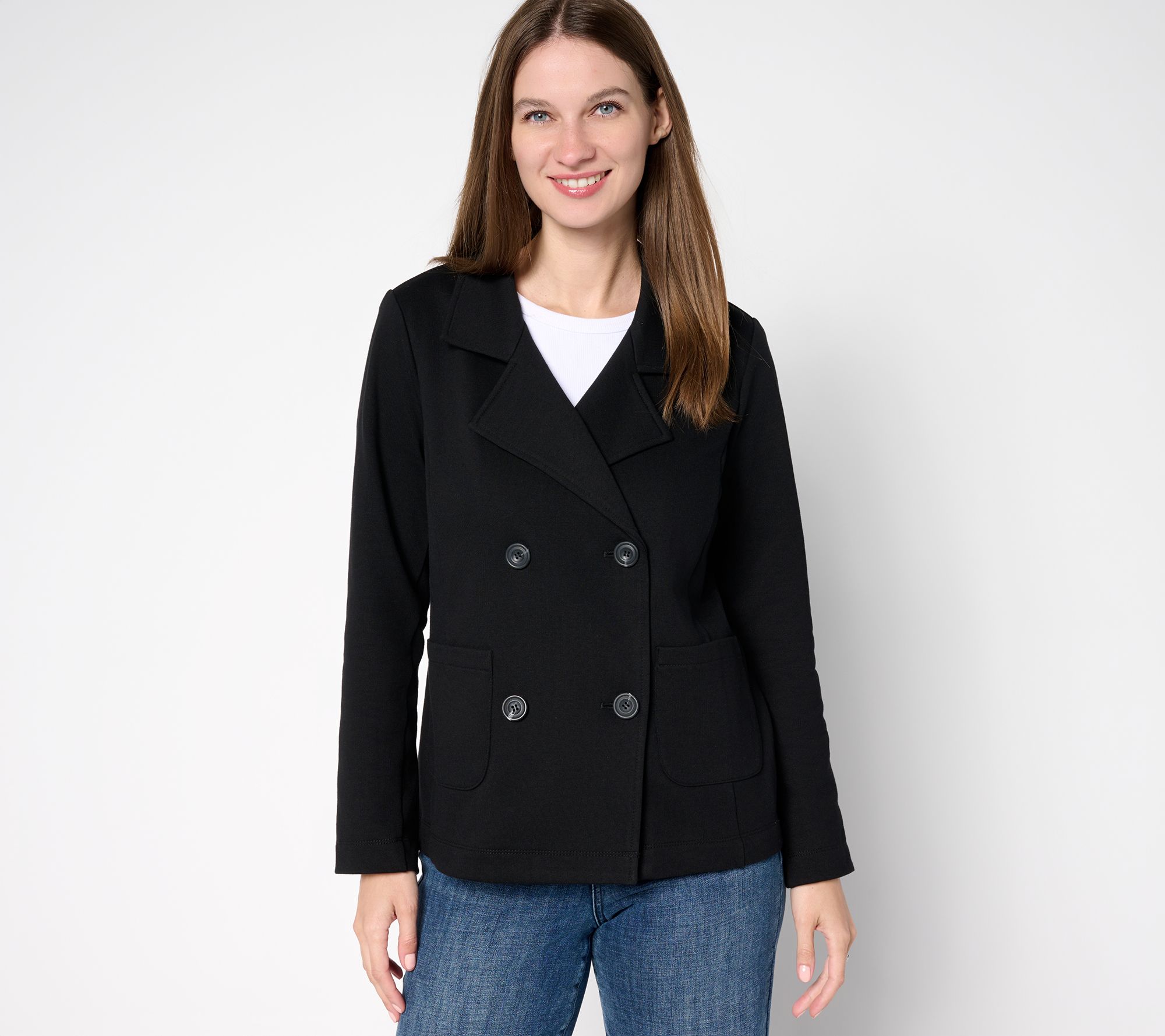 Susan Graver Weekend Marina Knit Peacoat