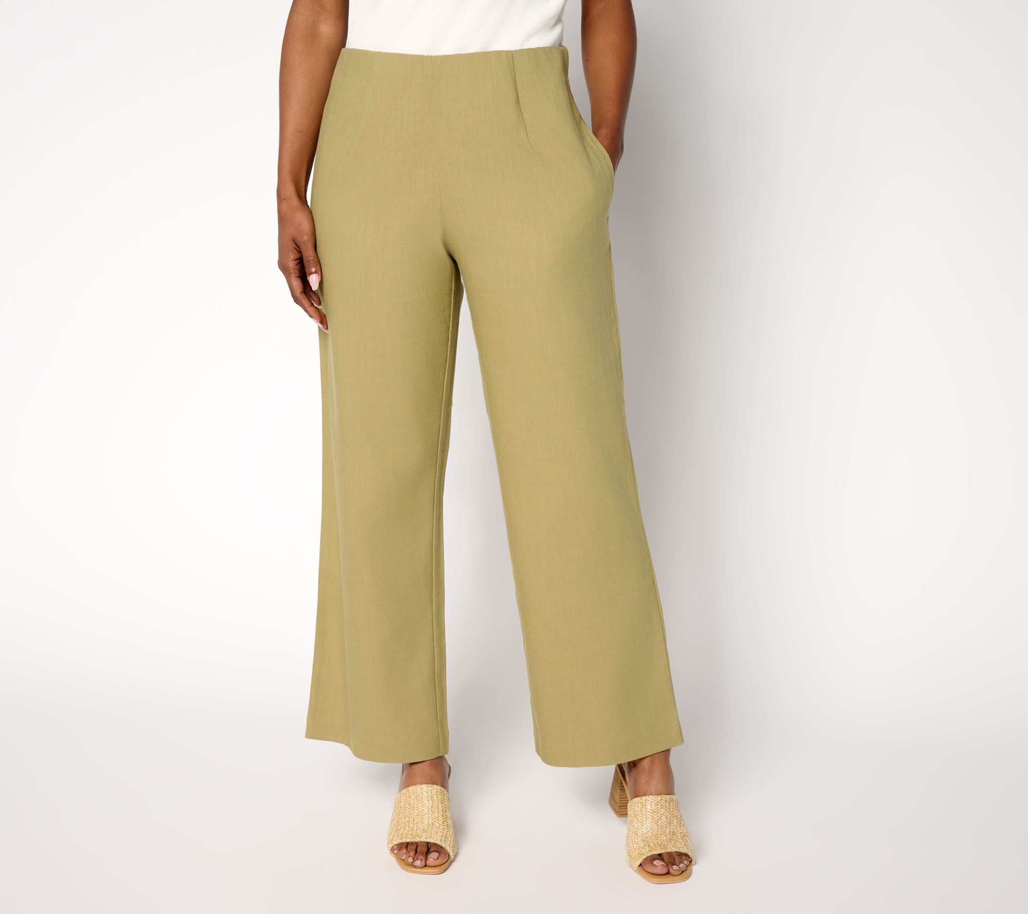 Me by Jennie Garth Petite Oasis Pull On Twill Pants