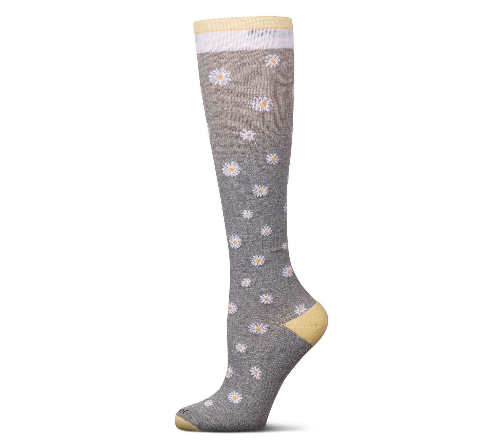 MeMoi Daisies Cotton Blend Graduated Compression Socks