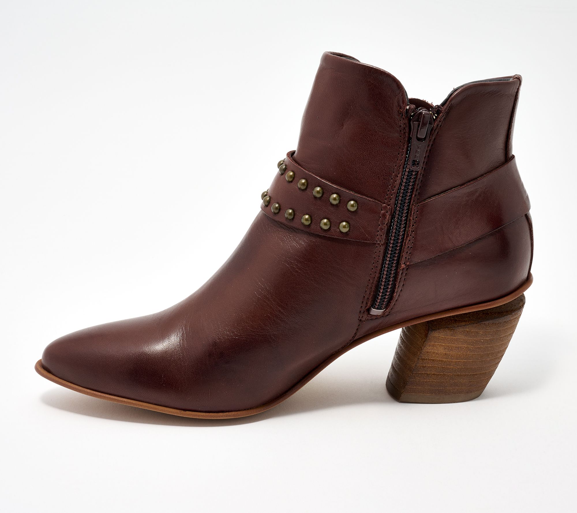 Miz Mooz Leather Heeled Ankle Boots - Jayda - QVC.com