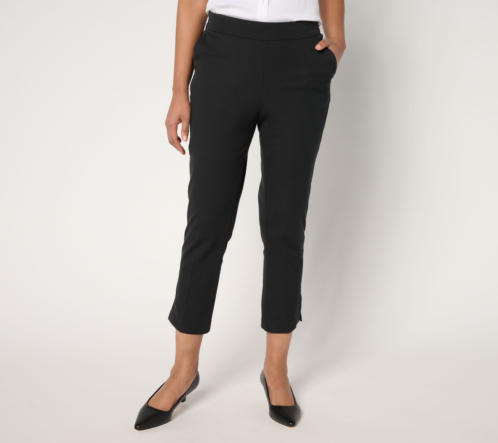 "As Is" Isaac Mizrahi Live! Tall 24/7 Stretch Icon Crop Pants